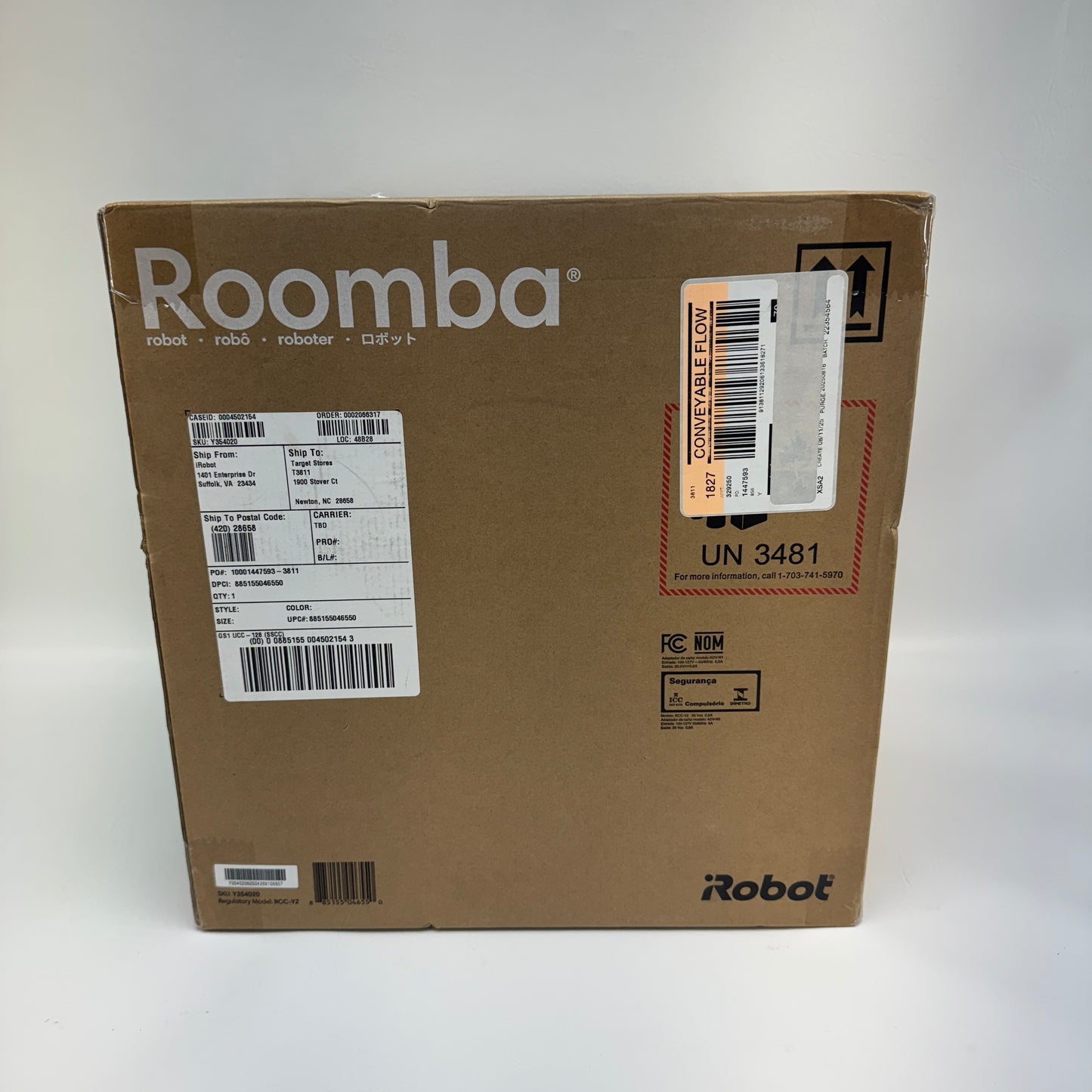 New Roomba 105 Combo Robot Vacuum Cleaner Y354020