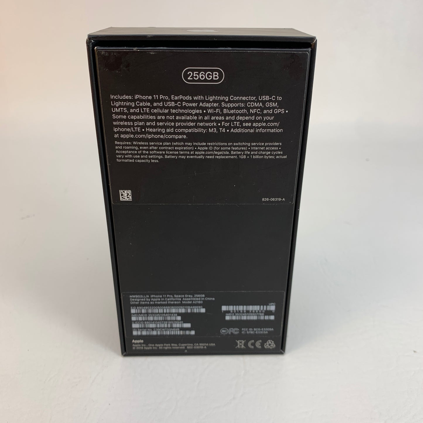 Unlocked Apple iPhone 11 Pro 256GB 18.6.2 Space Black MW9G2LL/A