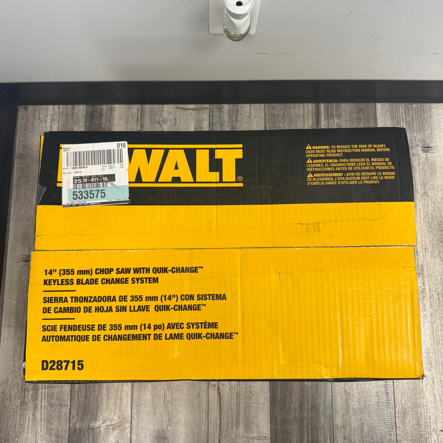 New DeWalt D28715 Chop Saw