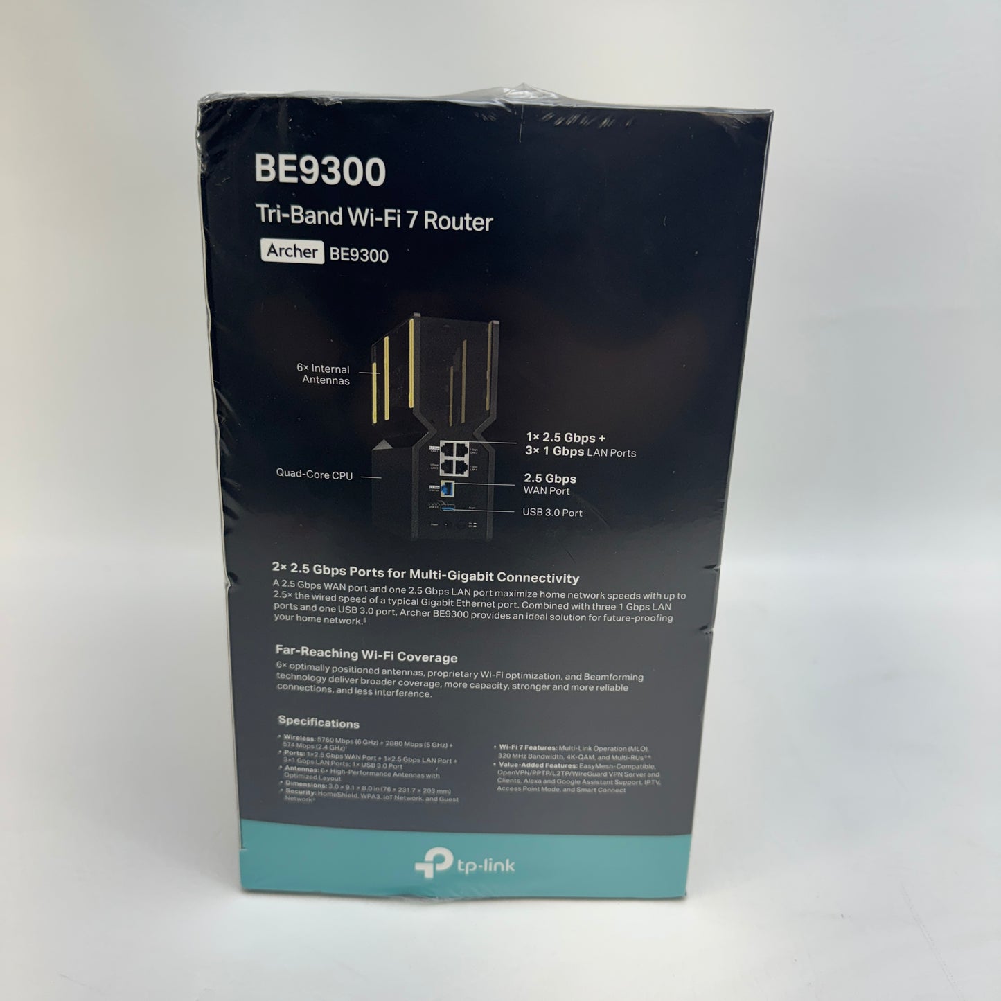New TP-Link Archer BE9300 Tri-Band Wi-Fi 7 Router