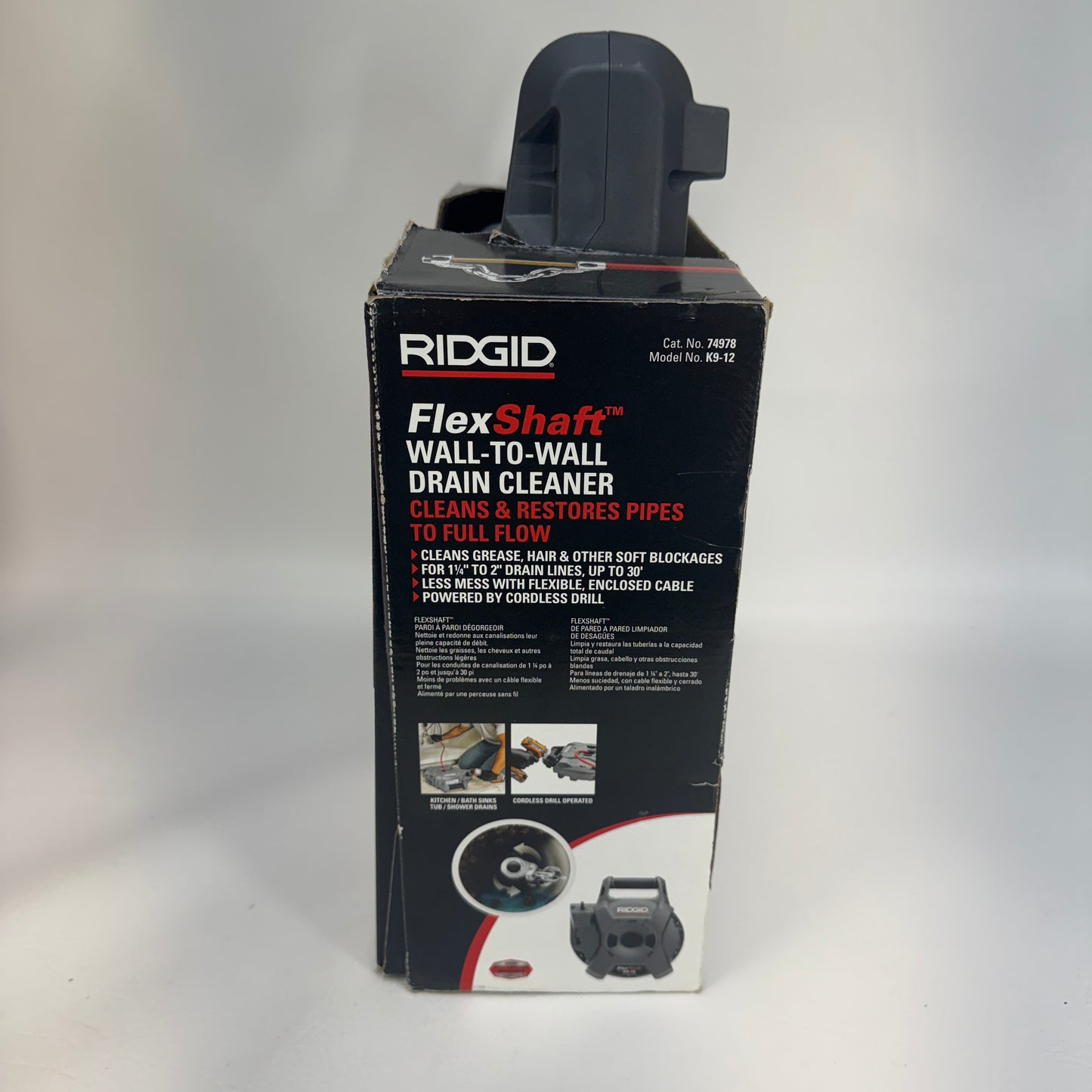 New Ridgid Flexshaft Drain Cleaning Machine Drain Cleaner K9-12