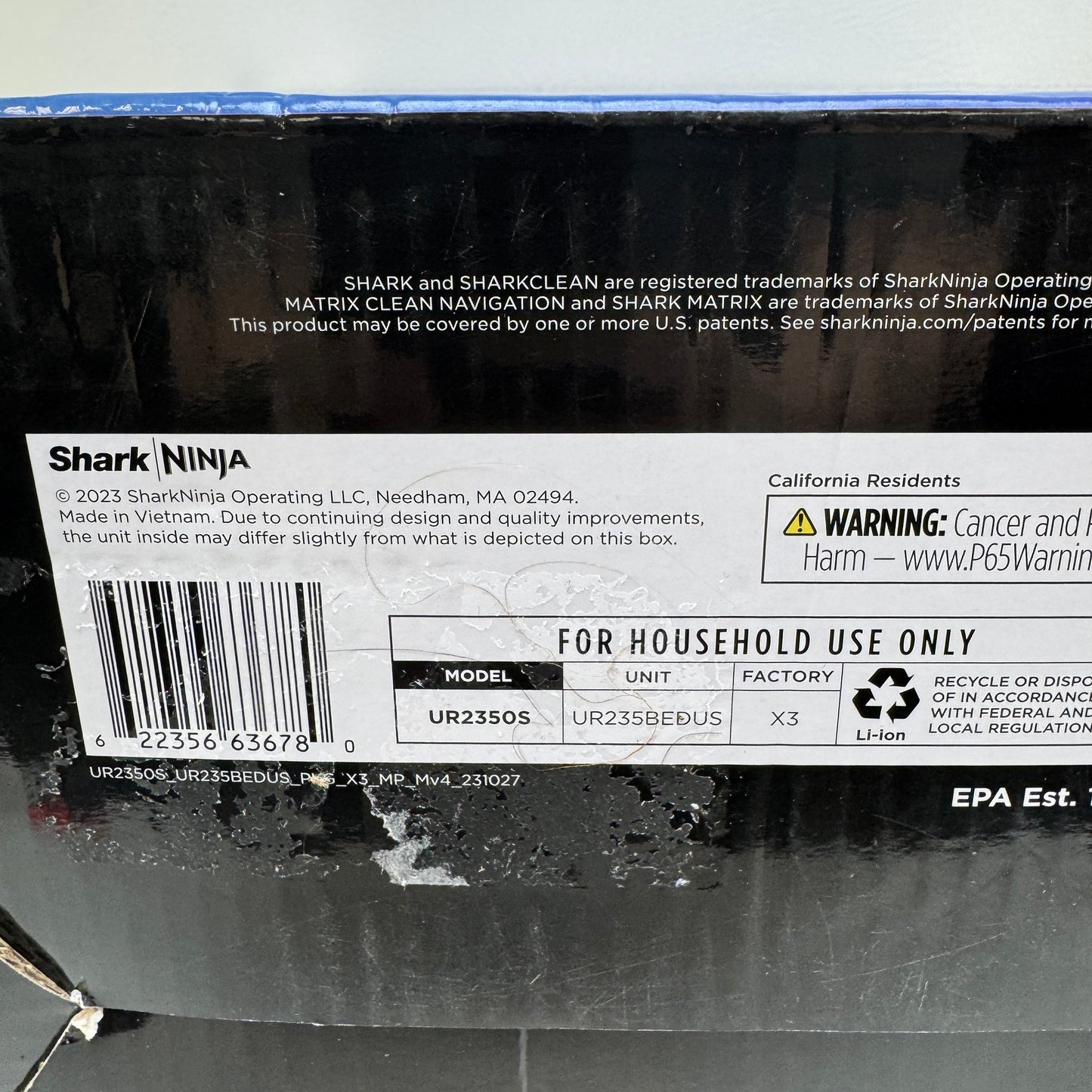 New Shark Matrix Roboitc Vacuum UR2350S