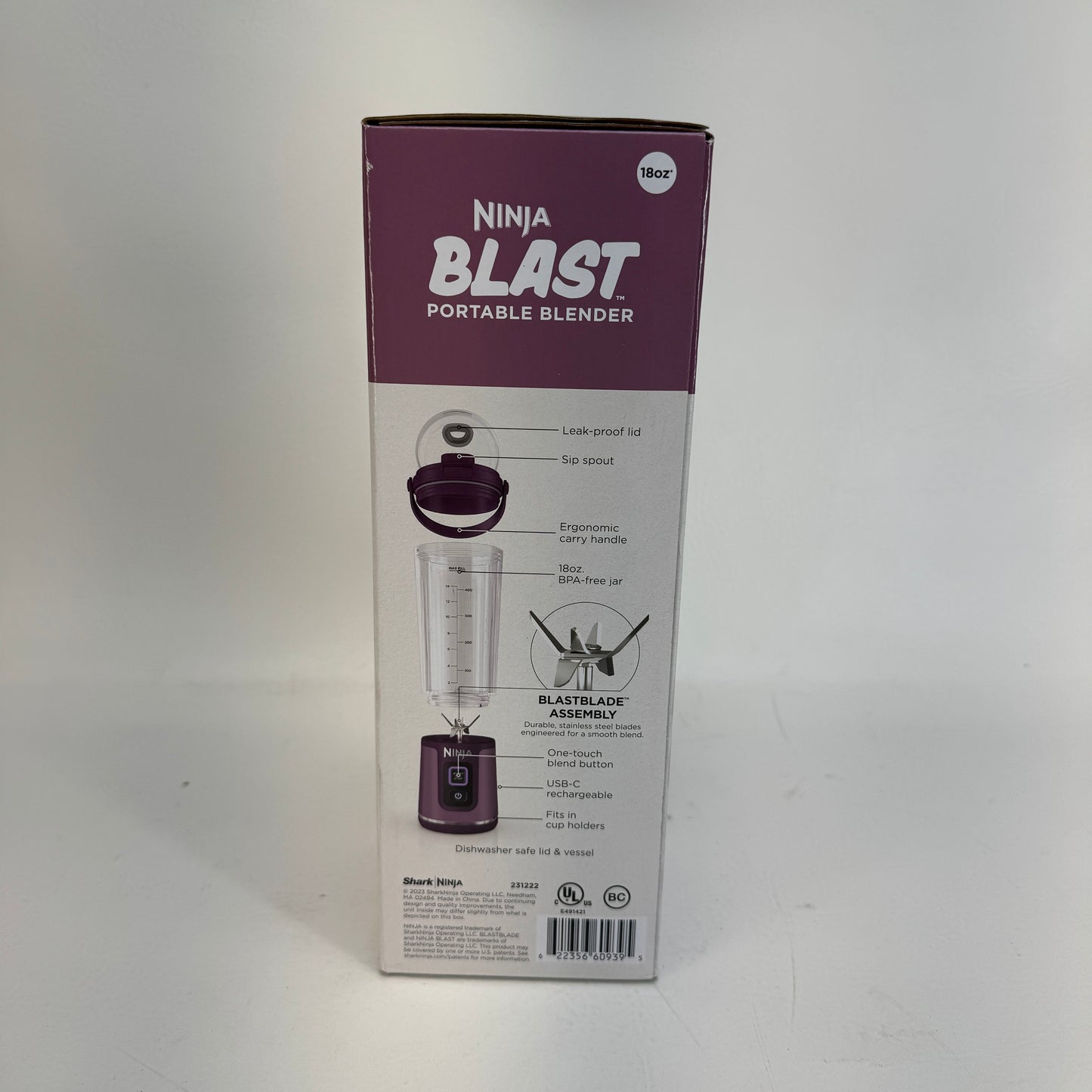 New Ninja Blast Portable Blender Blender BC151PR