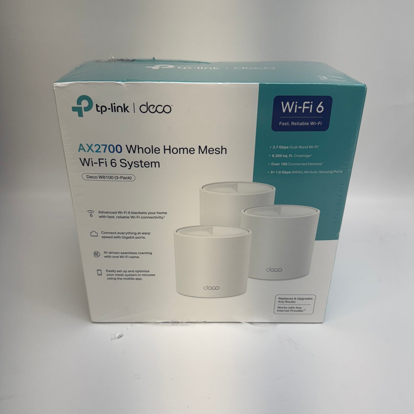New TP-Link AX2700 Whole Home Mesh Wi-Fi 6 System Mesh WIFI System DECO W8100