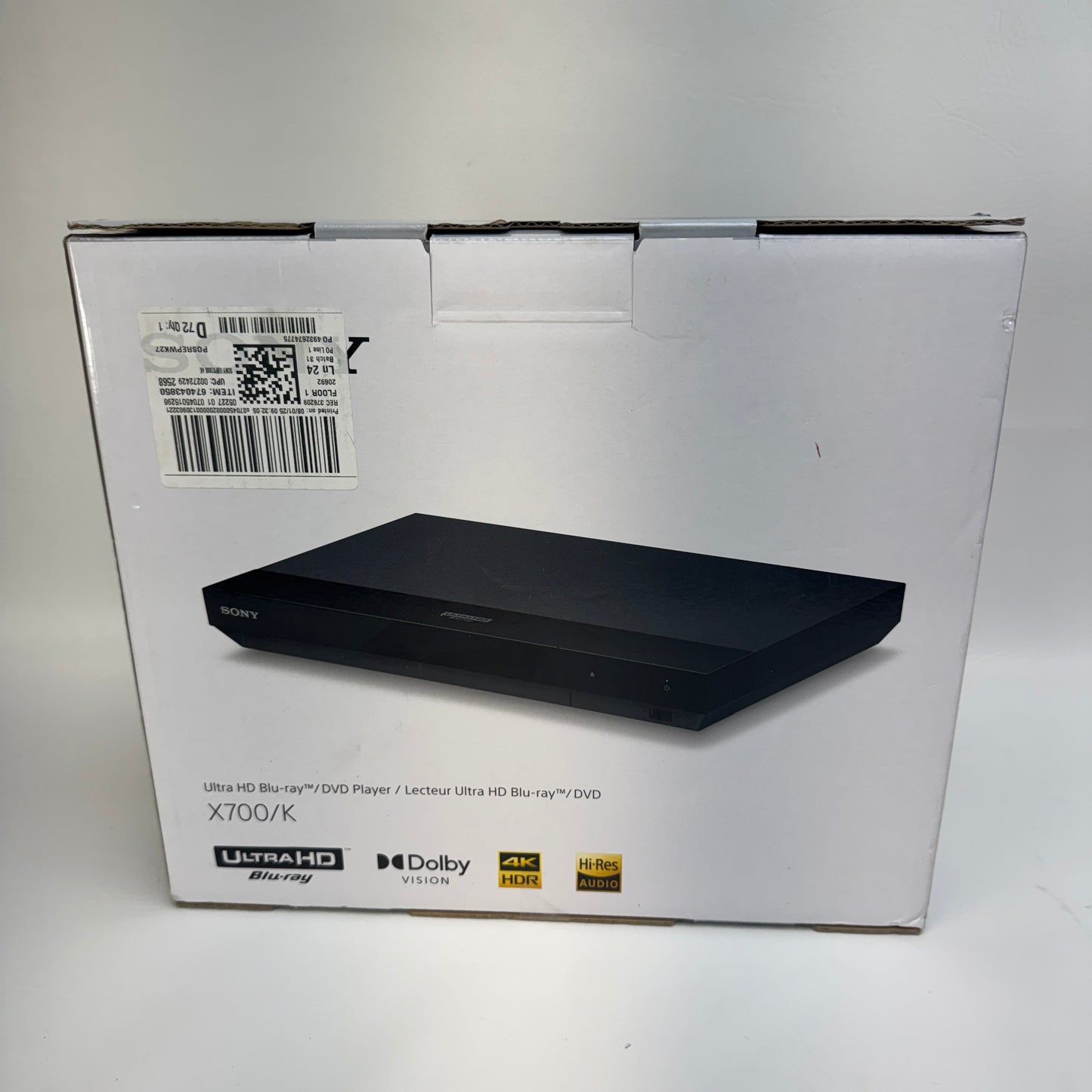 New Sony X700/K Blu-Ray Player YY0155D