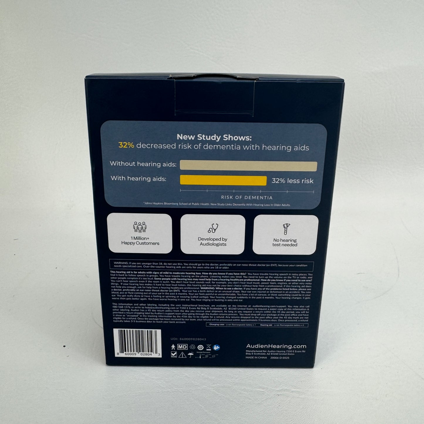 New Audien Hearing Atom Pro 2 Rechargeable Hearing Aids 860009028043