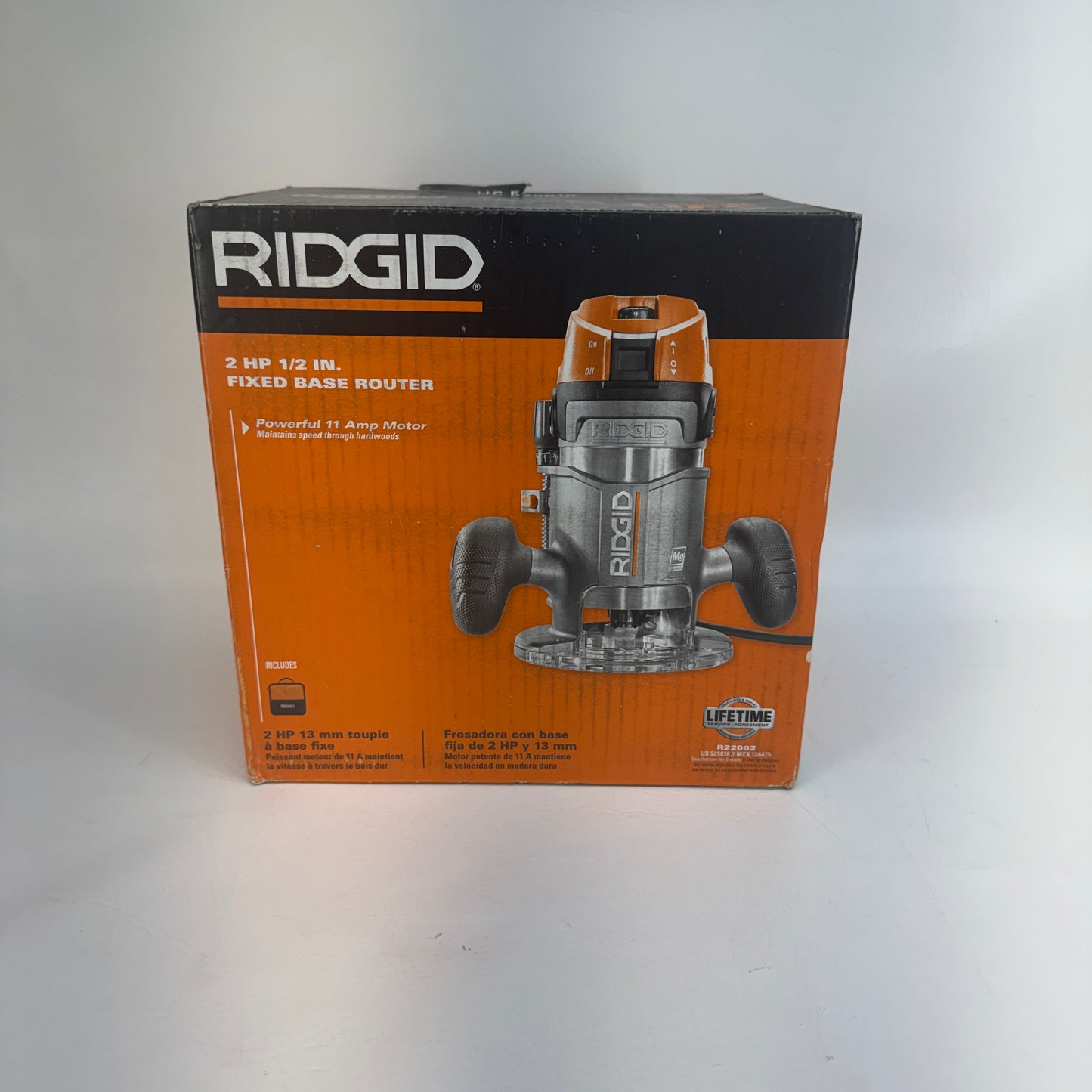 New Ridgid R22002 2 HP 1/2 In. Fixed Based Router