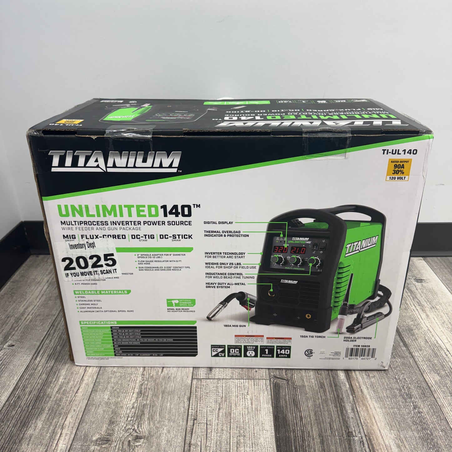 New Titanium TI-UL140 Multiprocess Inverter Power Source