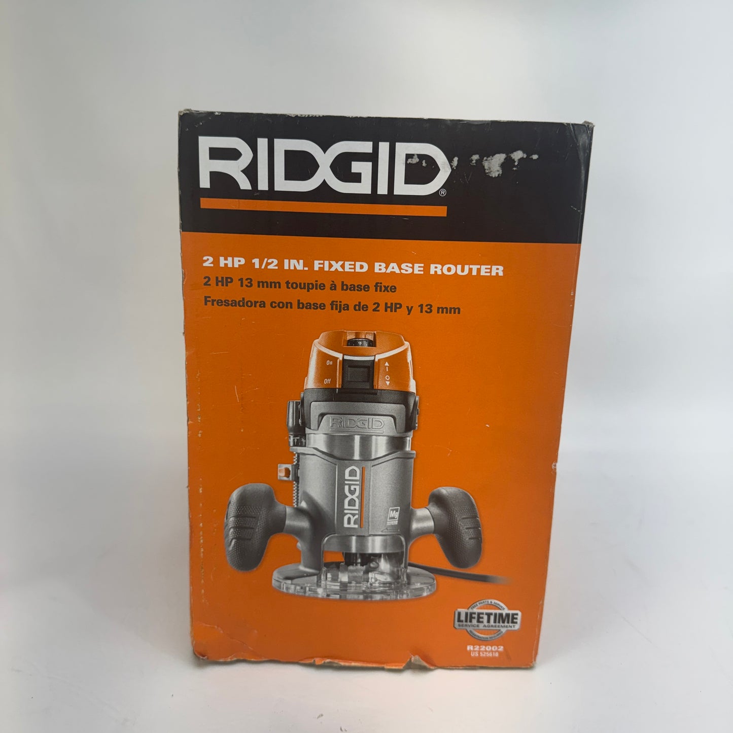 New Ridgid R22002 2 HP 1/2 In. Fixed Based Router