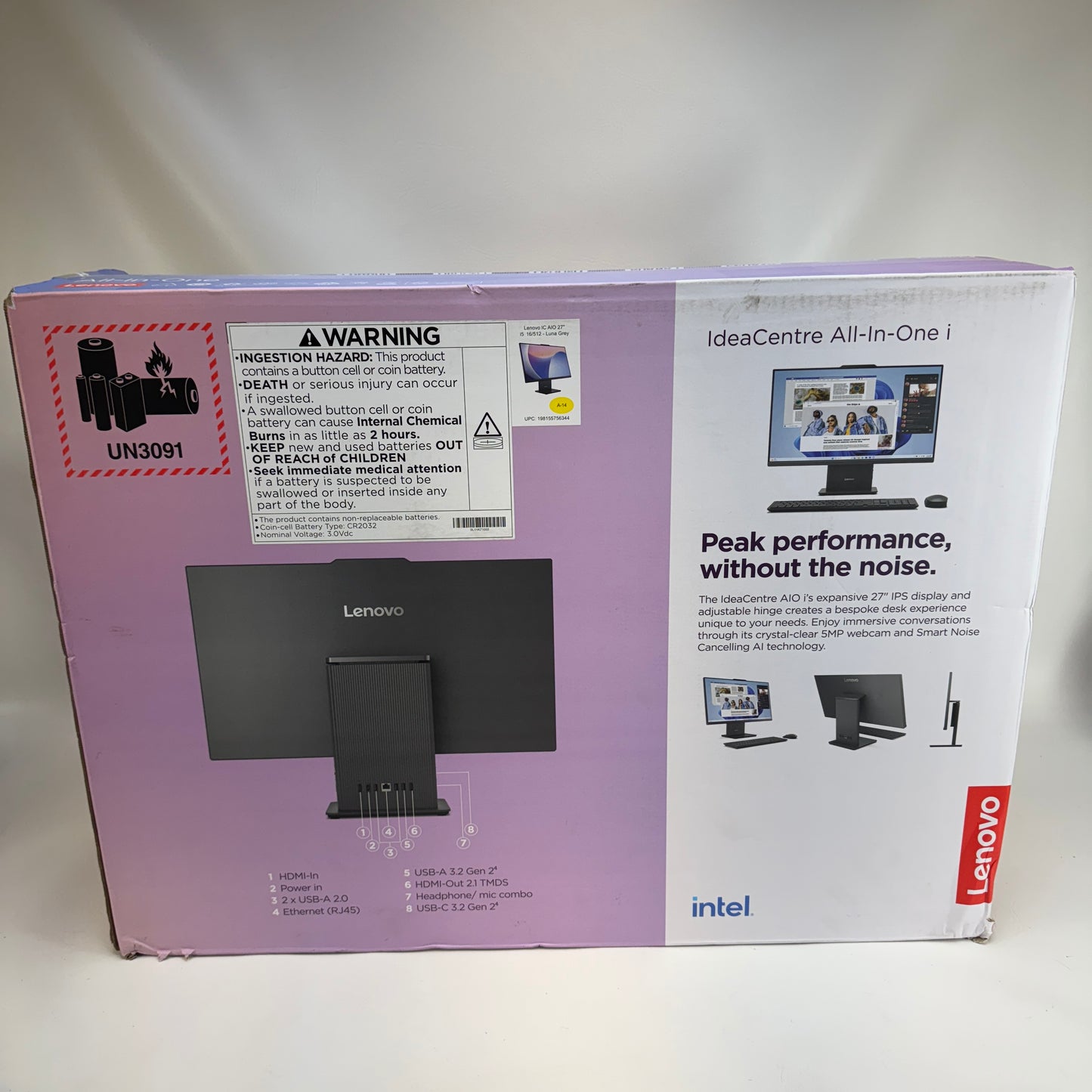 New Lenovo Ideacentre AIO F0HM00HCUS 27" i5-13420H 2.10GHz 16GB RAM