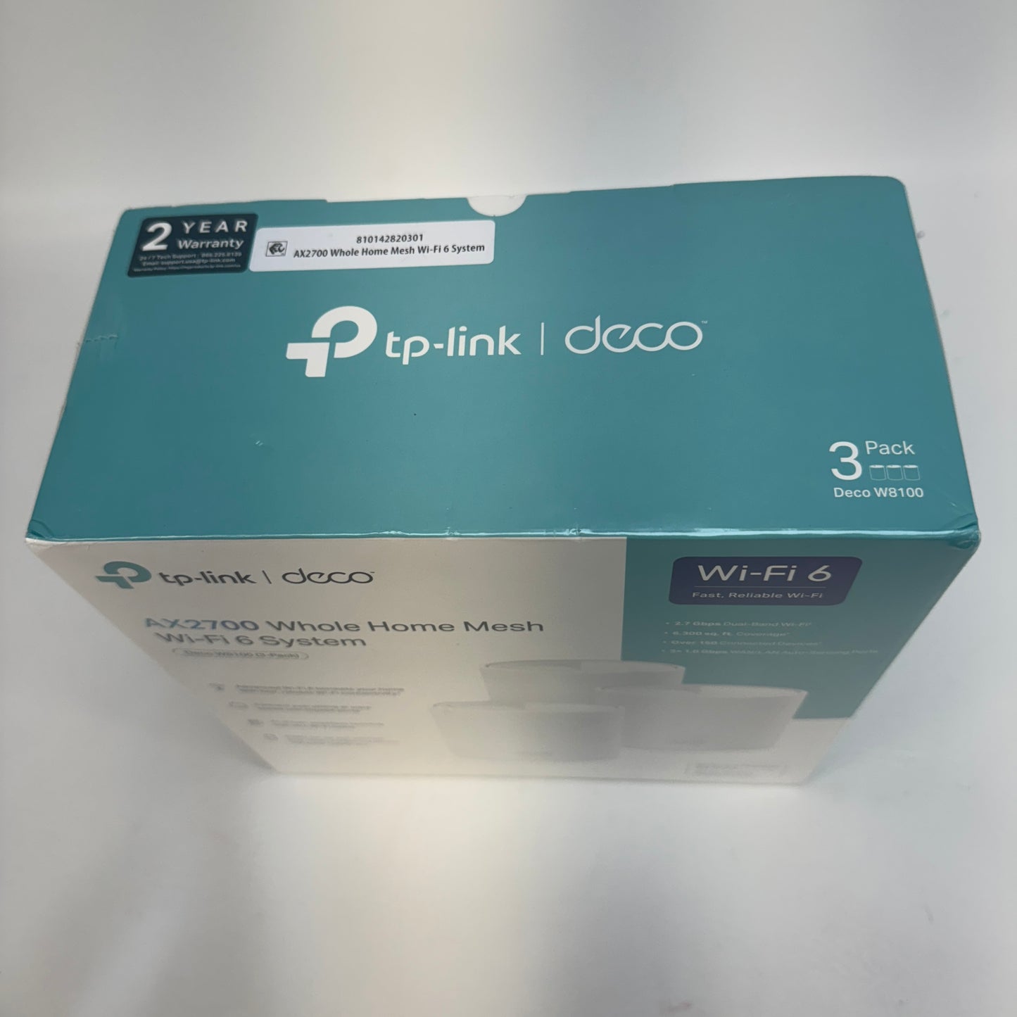 New TP-Link AX2700 Whole Home Mesh Wi-Fi 6 System Mesh WiFi 6 System DECO W8100