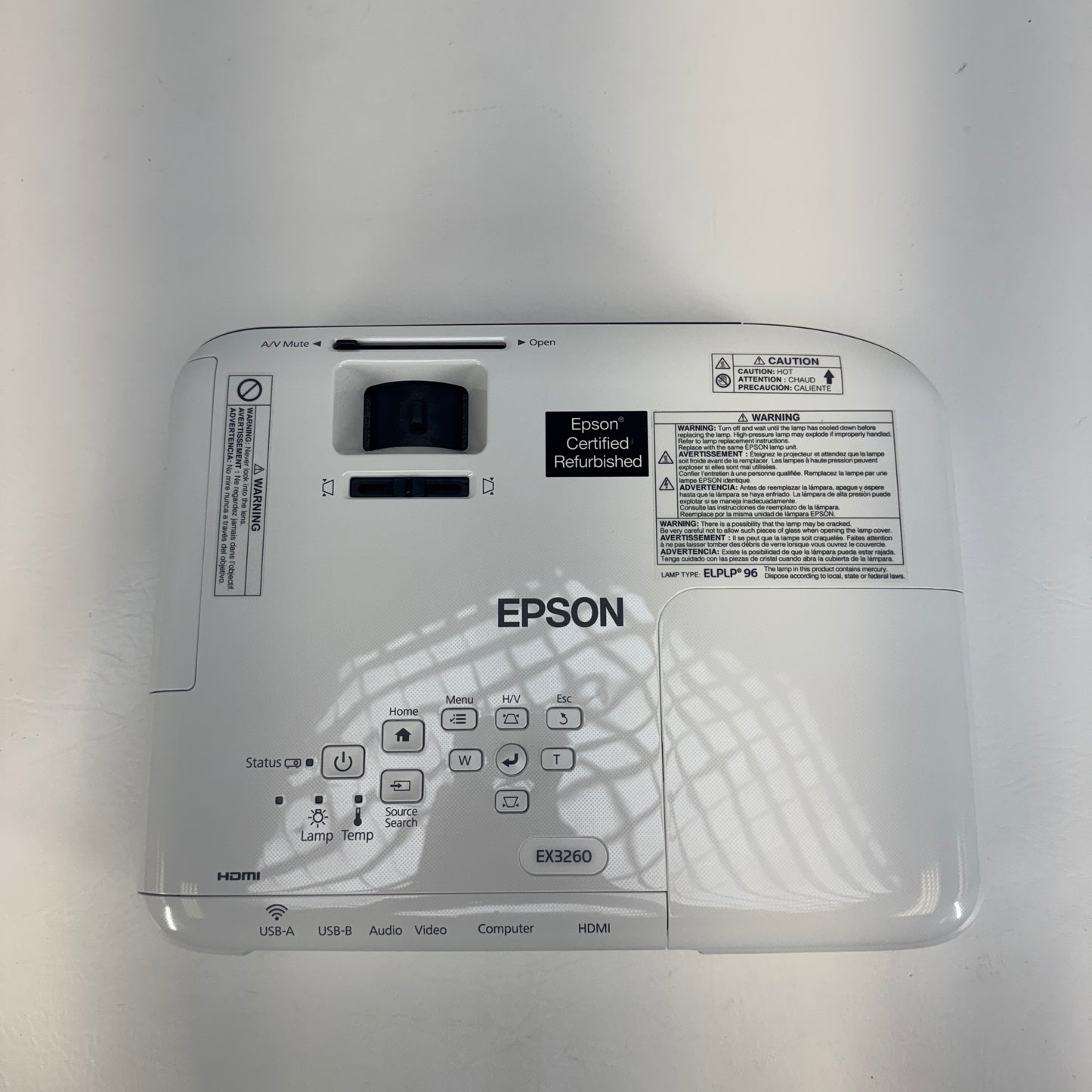 Epson H842A 600x800 3,300 Lumens 3LCD Projector