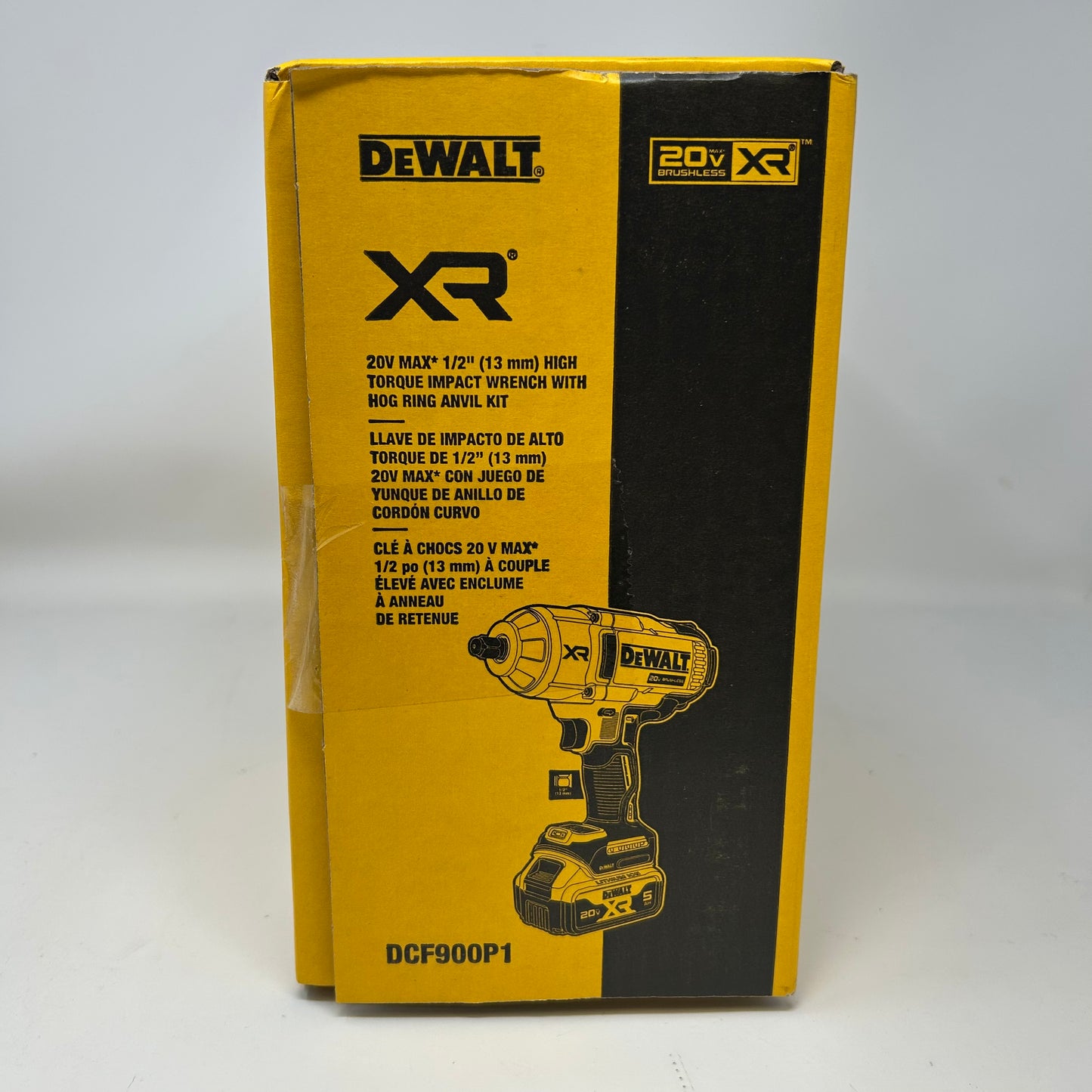 New DeWalt DCF900P1 20V MAX XR 1/2" High Torque Impact Wrench Hog Ring Anvil Kit
