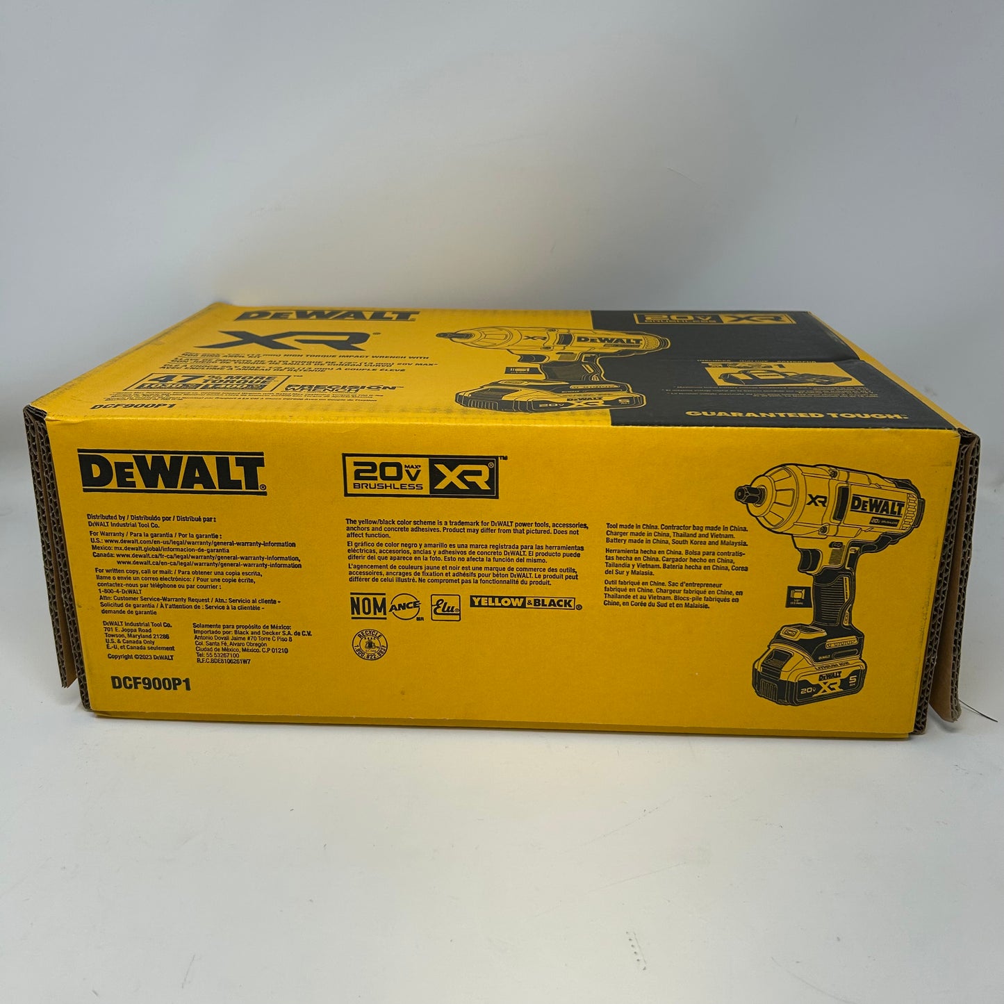 New DeWalt DCF900P1 20V MAX XR 1/2" High Torque Impact Wrench Hog Ring Anvil Kit