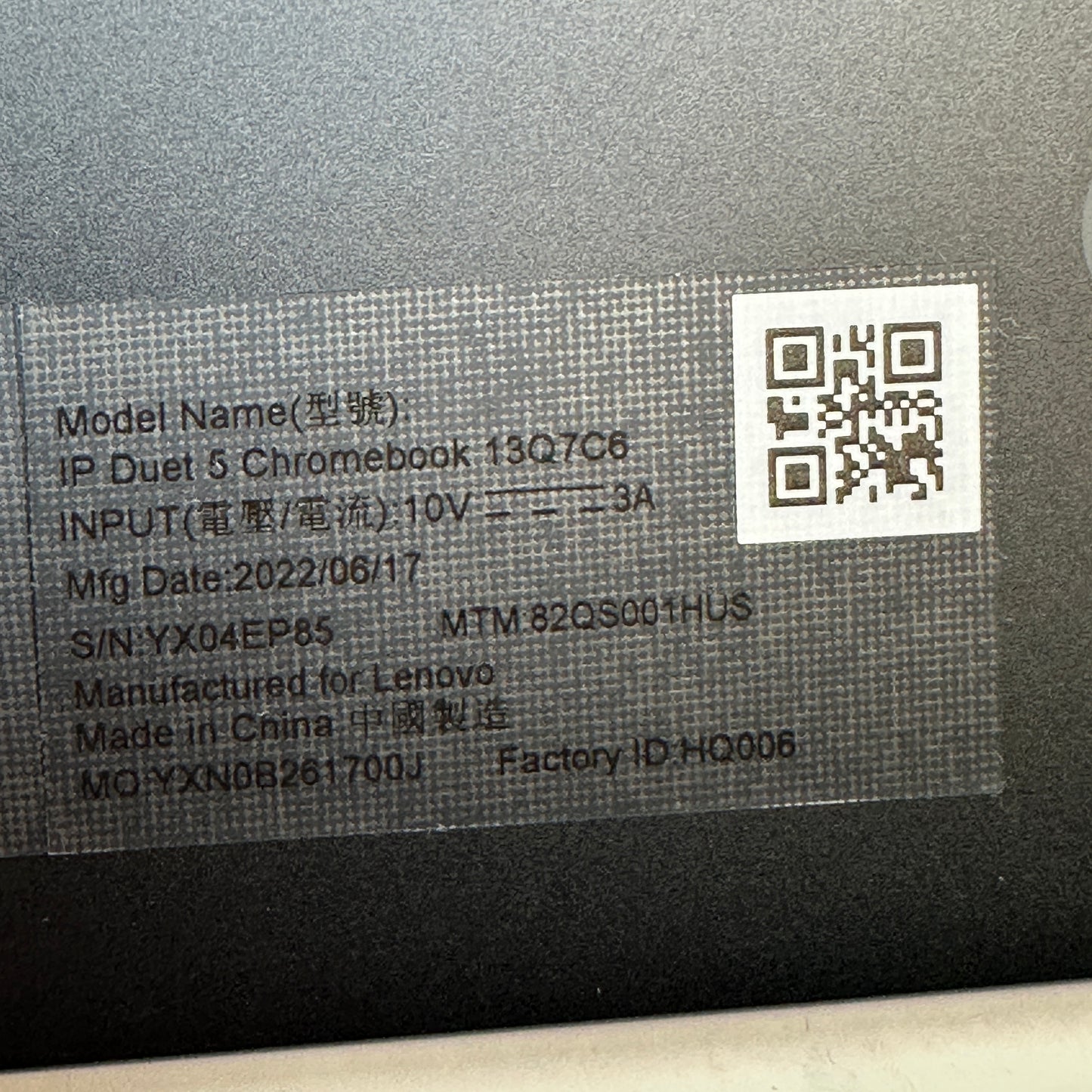 Lenovo IP Duet 5 ChromeBook 13.3" Snapdragon 7c 2.4GHz 4GB RAM 128GB eMMc