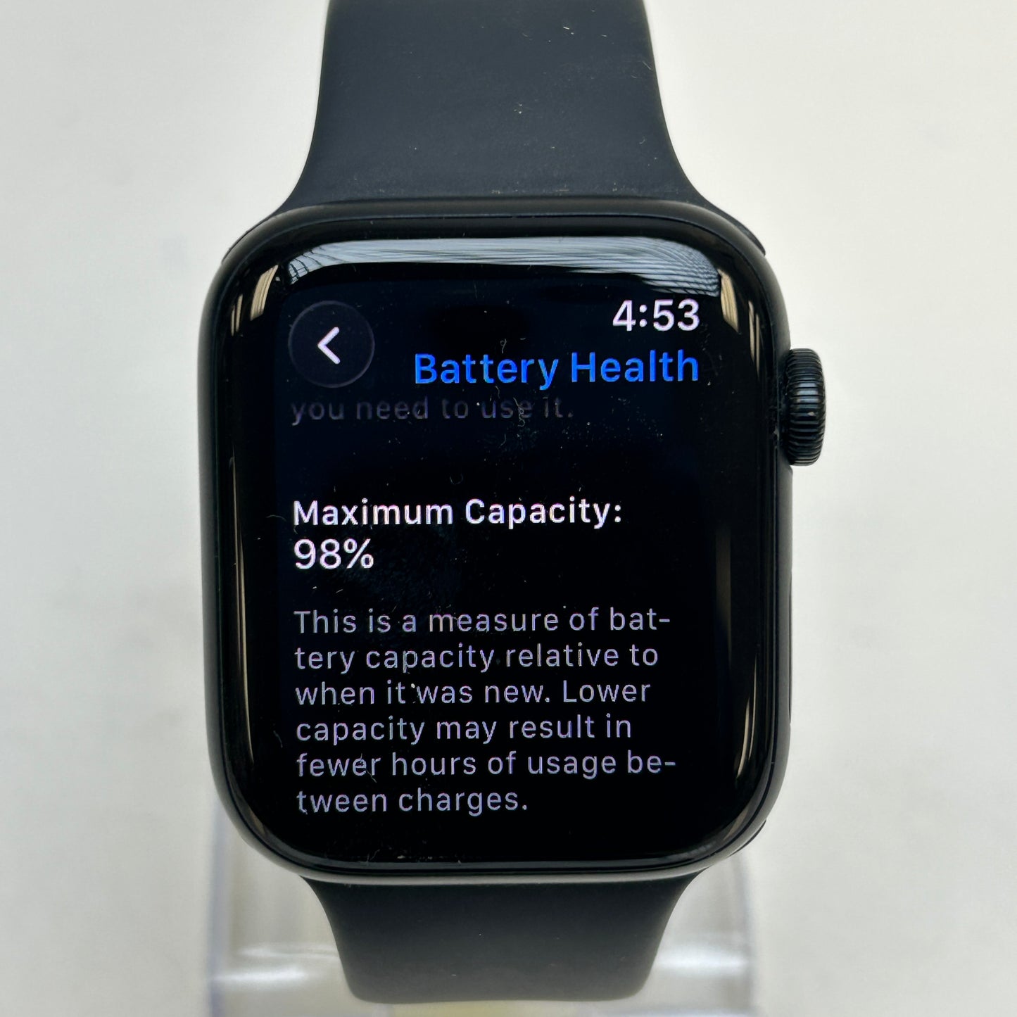 Unlocked Apple Watch SE 2nd Gen 44MM Midnight Aluminum Black Sport BandMNTY3LL/A