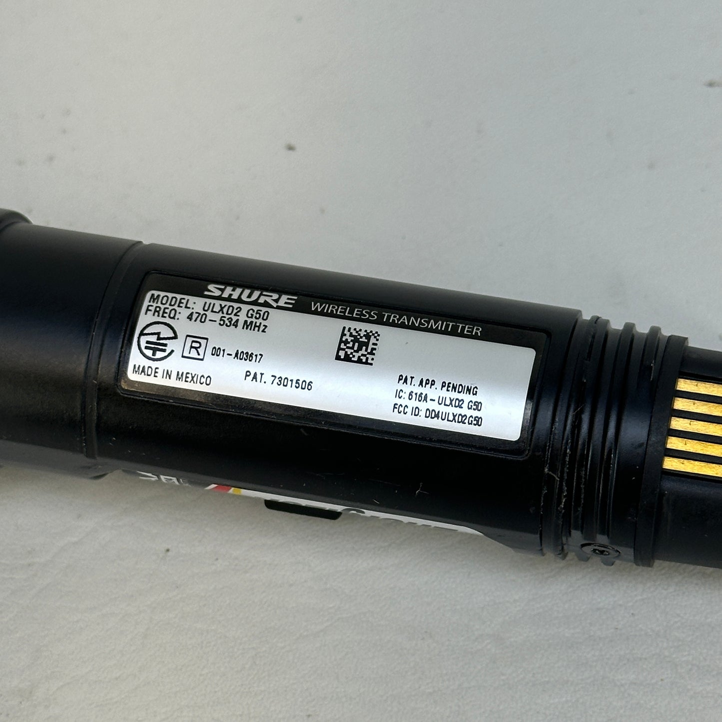 Shure ULXD2 G50 470-534MHz Digital Handheld Wireless Microphone Transmitter ULX