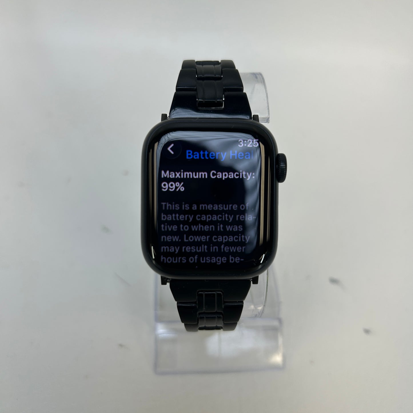 GPS Only Apple Watch Series 8 41MM Midnight Aluminum Jet Black Metal Chain Band MNU73LL/A