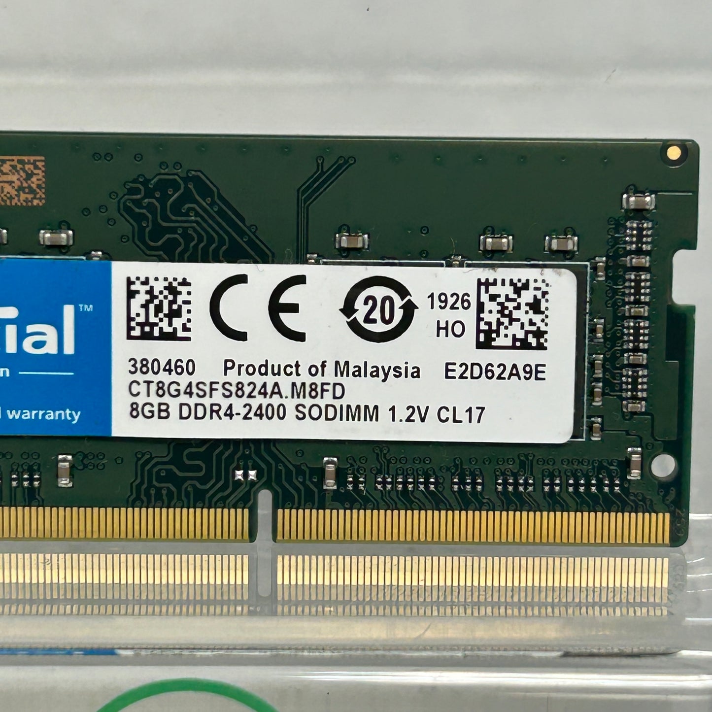Crucial Micron 8GB (1x8GB) RAM DDR4 2400MHz CT8G4SFS824A.M8FD