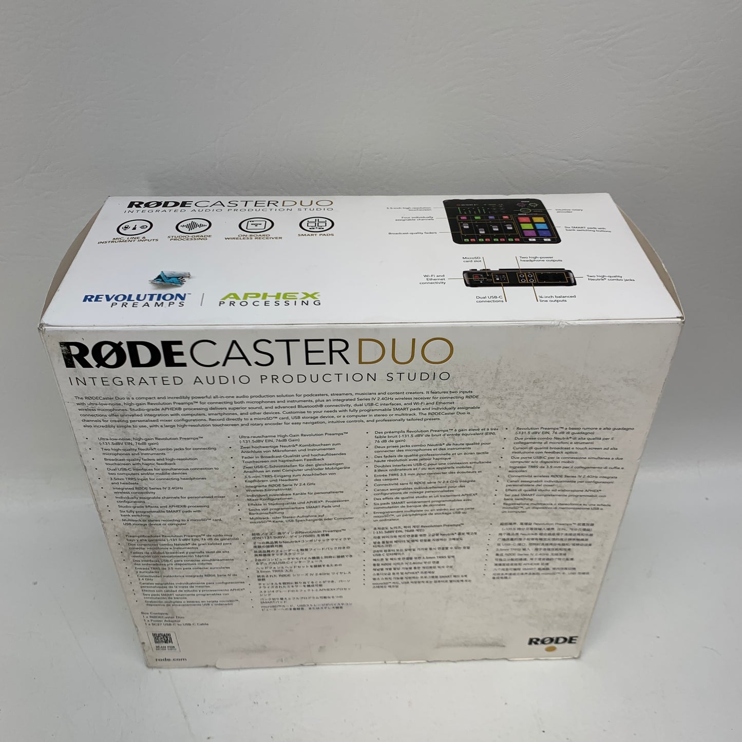 New Rode RODECaster Duo Integrated Audio Production Studio Podcast Mixer