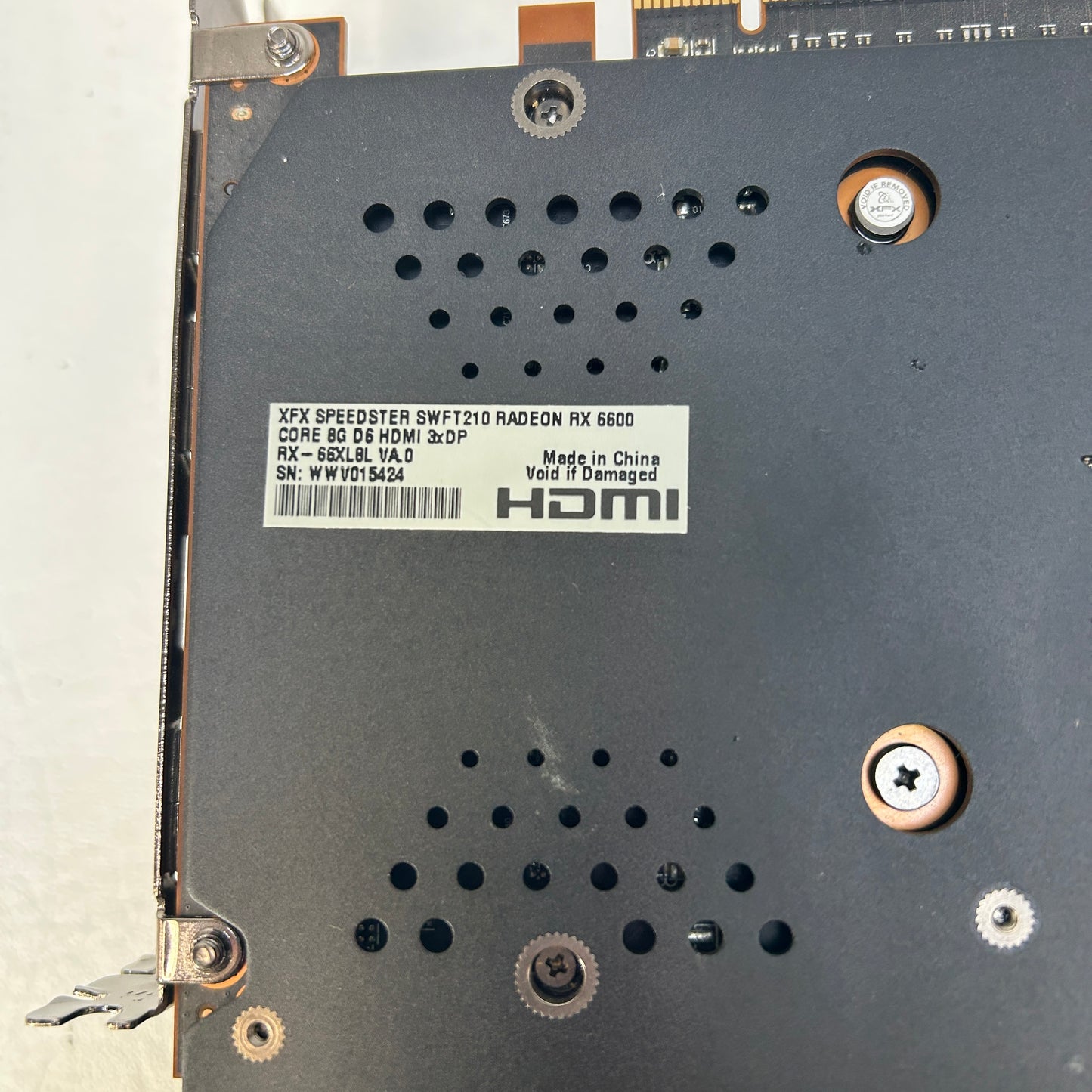 XFX Speedster SWFT 210 AMD Radeon RX 6600 8GB GDDR6 Graphics Card