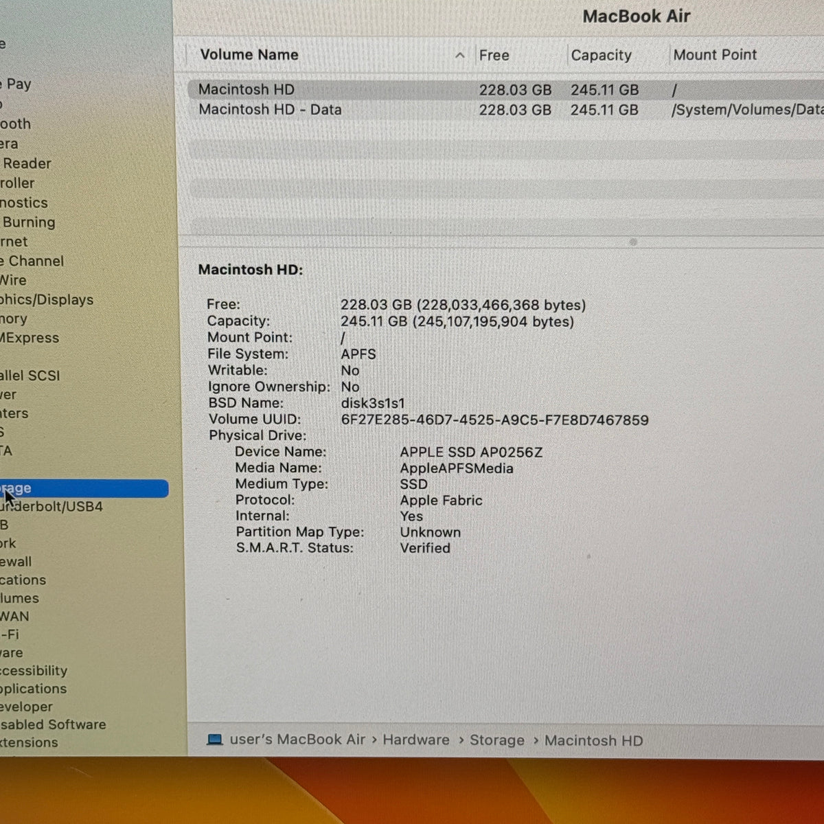 2022 Apple MacBook Air 13.6" M2 8C GPU 3.5GHz 8GB RAM 256GB SSD MLXW3LL/A