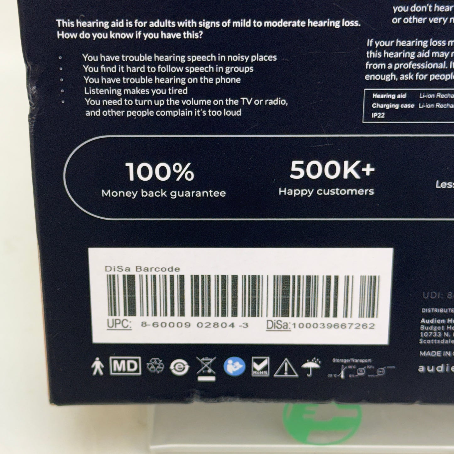 New Audien ATOM PRO 2 Wireless Rechargeable OTC Hearing Aids