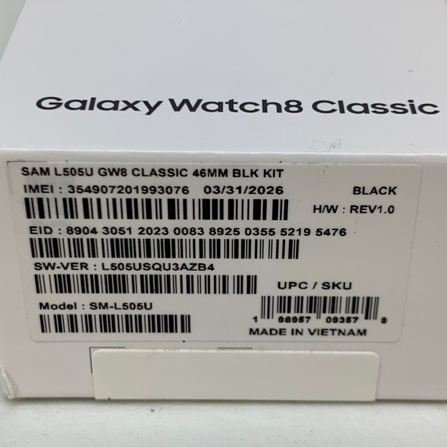 New Unlocked Samsung Galaxy Watch8 Armor Aluminum SM-L505U