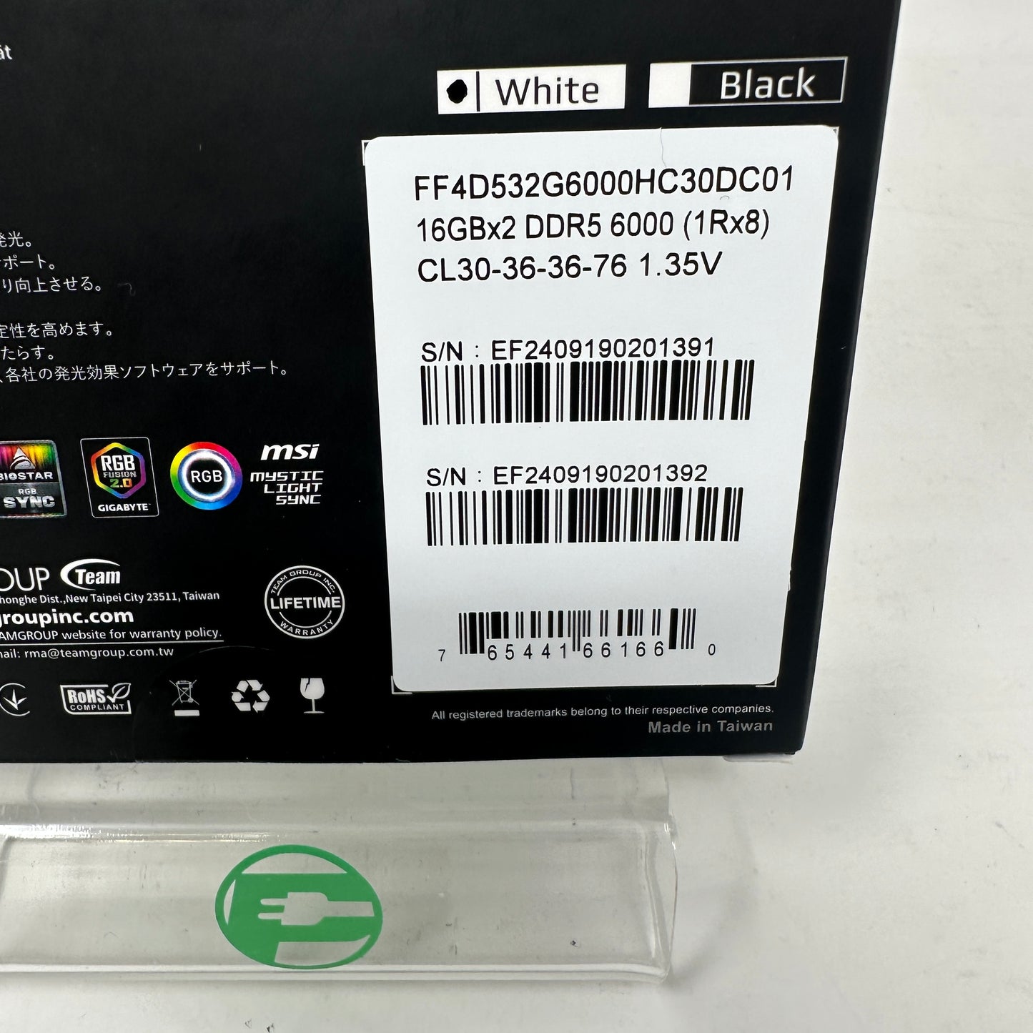 TeamGroup T-Force Delta RGB 32GB (2x16GB) RAM DDR5 6000MHz FF4D532G6000HC30DC01