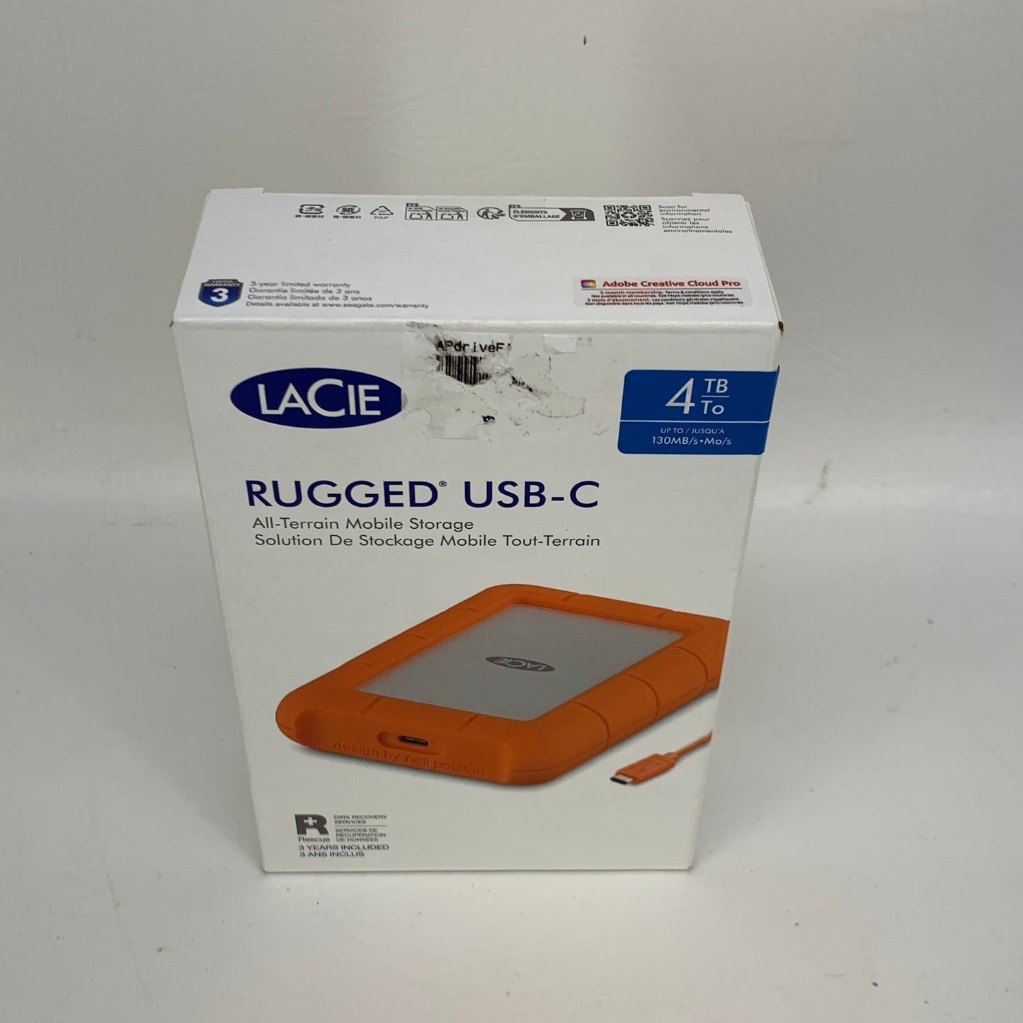 New LaCie 2.5" Rugged USB-C 4TB HDD STFR4000800