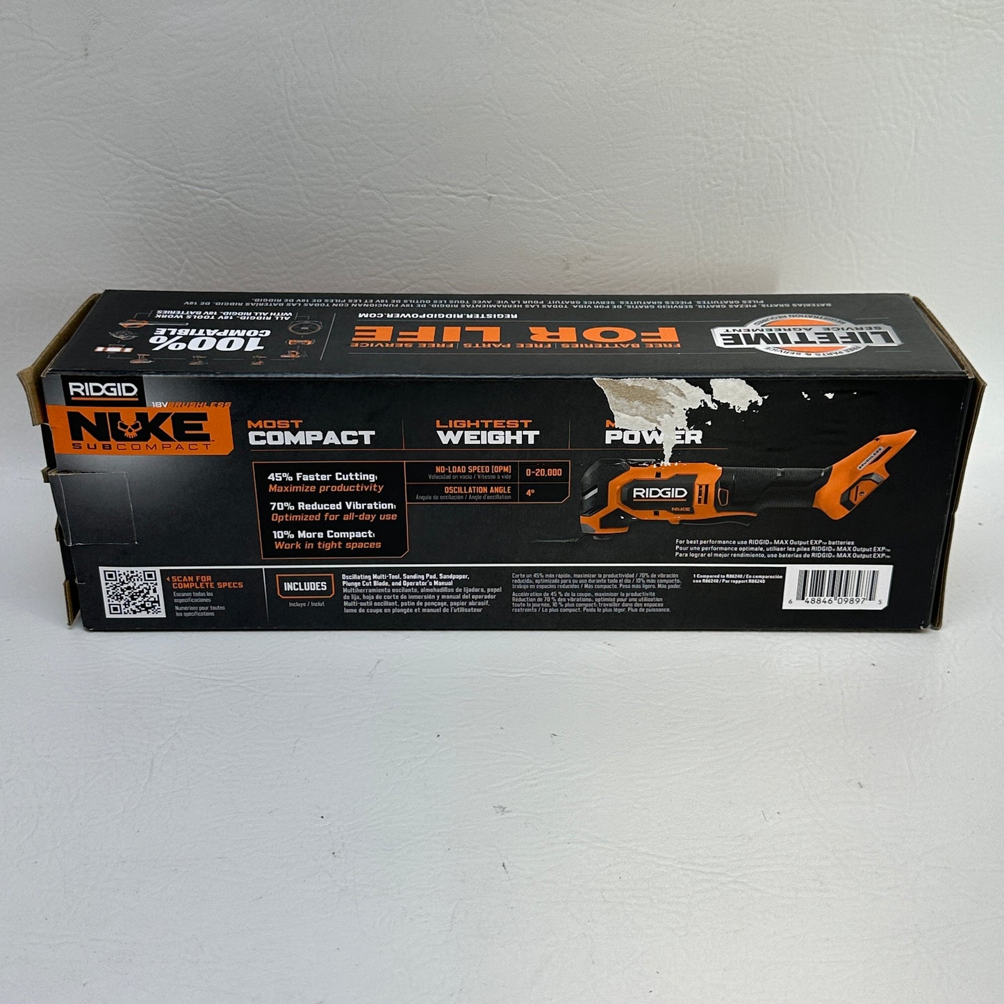 New RIDGID 18V NUKE SubCompact Brushless Cordless Multi-Tool RNKSMT01B