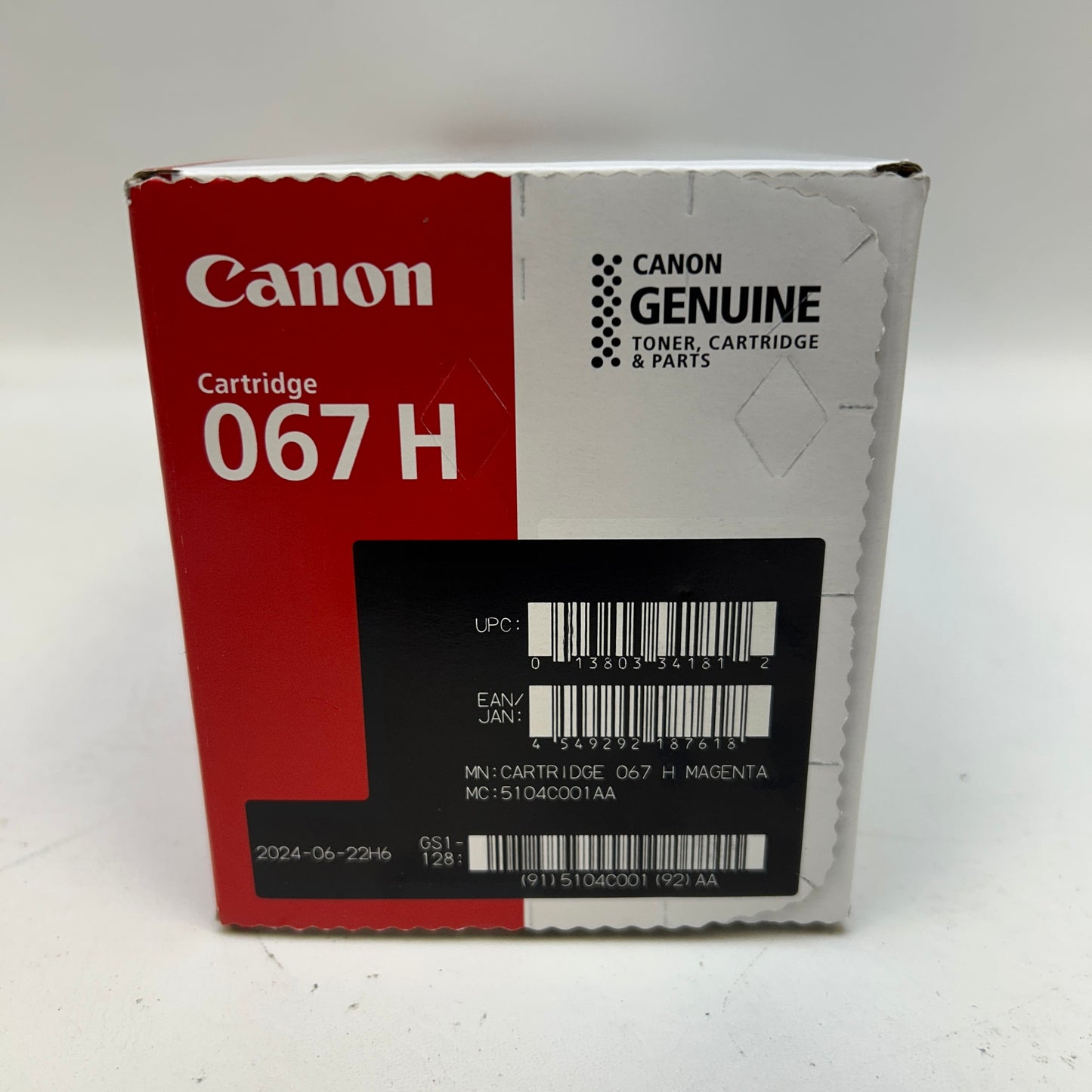New Canon 067H Magenta Toner Cartridge 5104C001