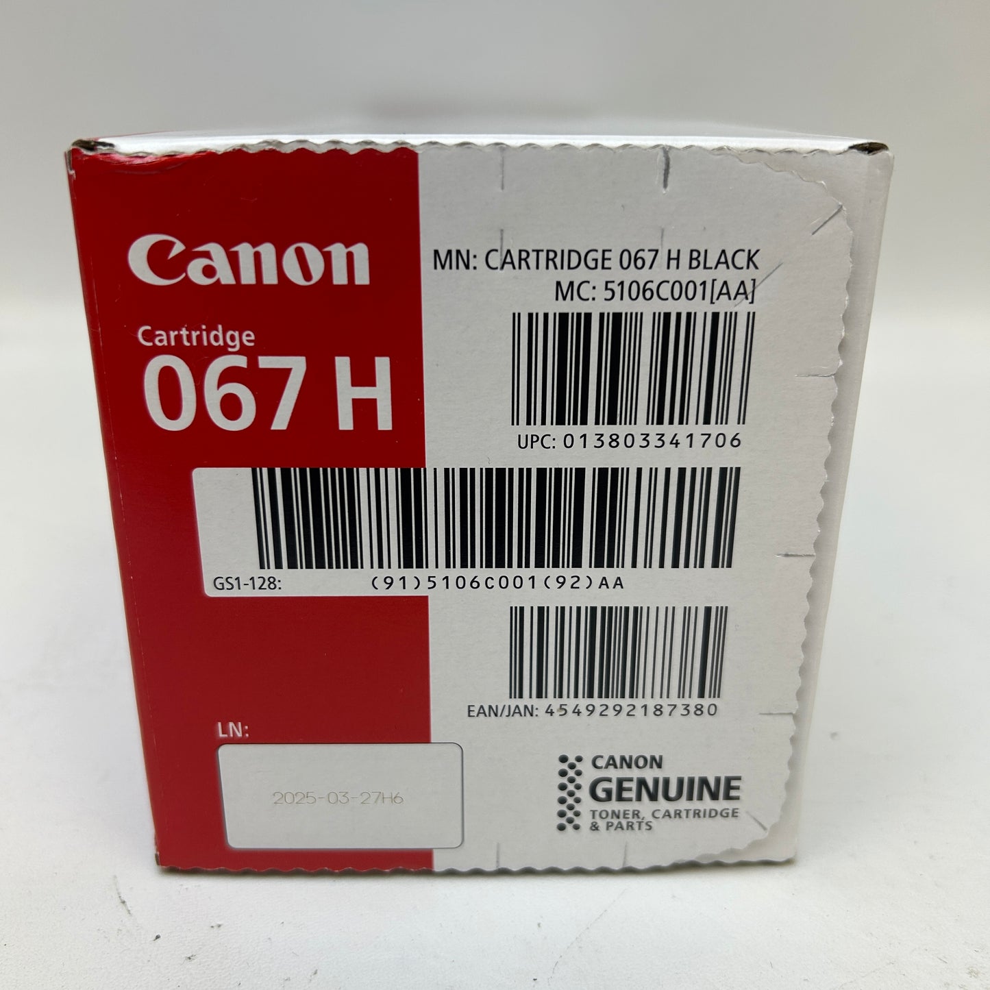 New Canon 067H Black Toner Cartridge 5106C001