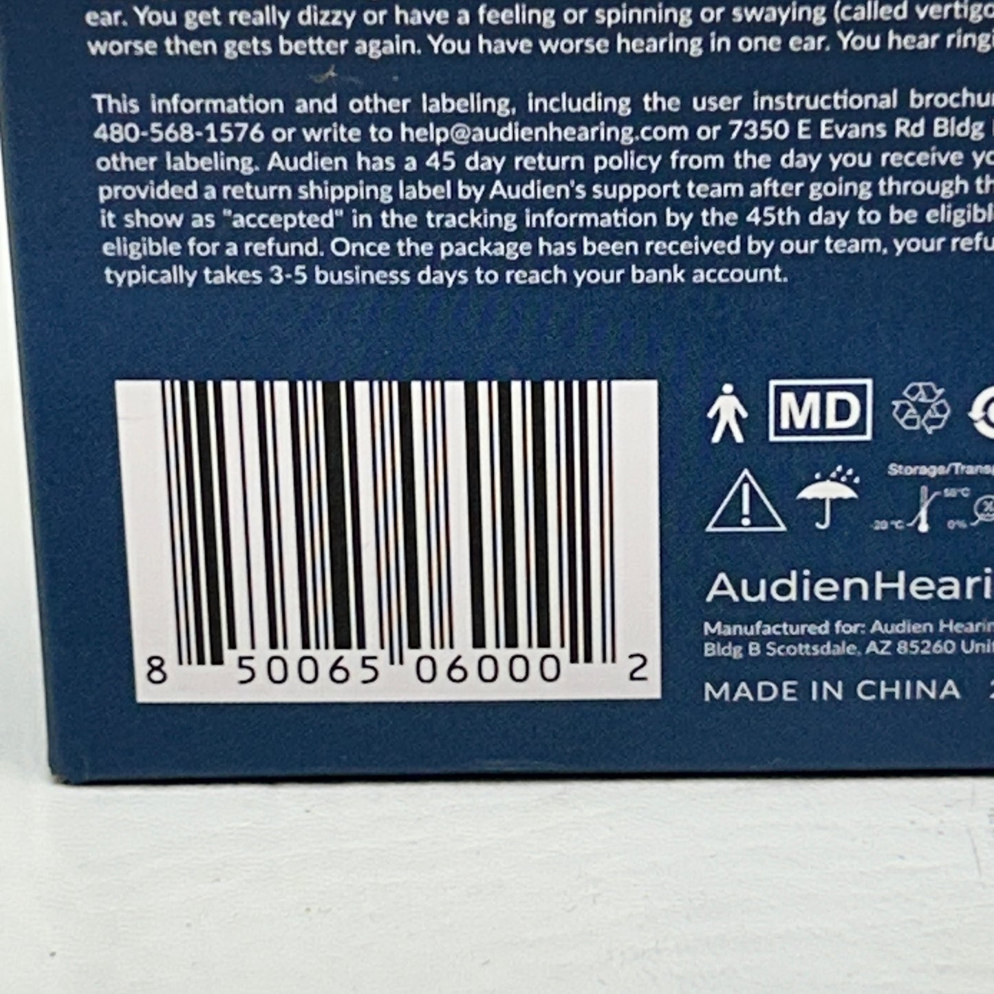 New Audien Hearing Atom One OTC Hearing Aids AT1RB004