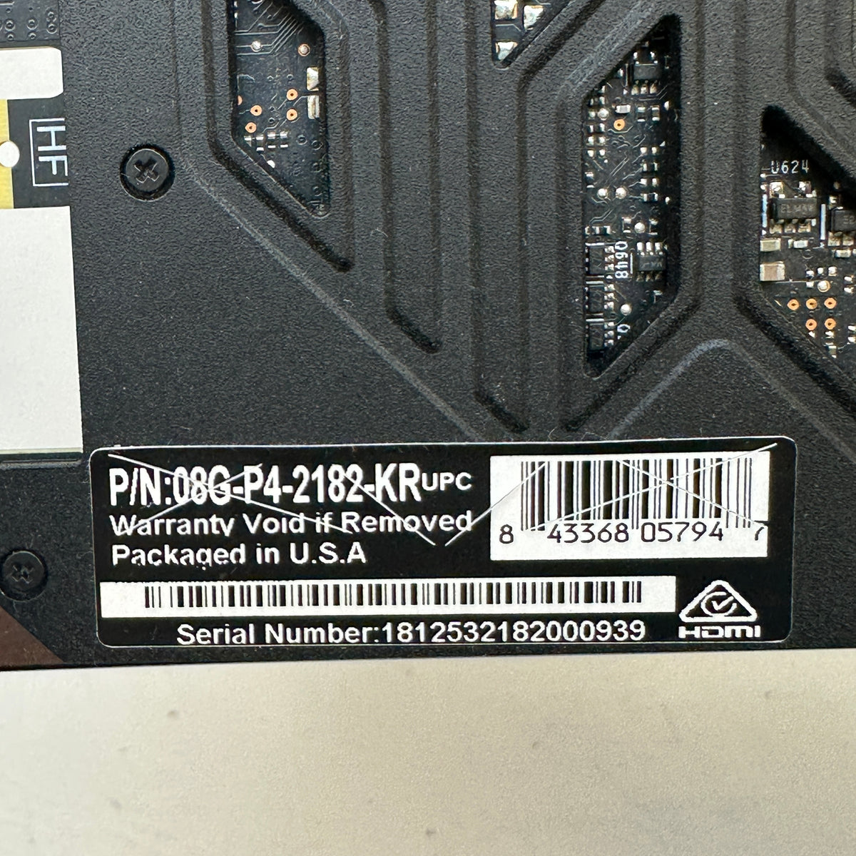 EVGA GeForce RTX 2080 8GB GDDR6 Graphics Card 08G-P4-2182-KR