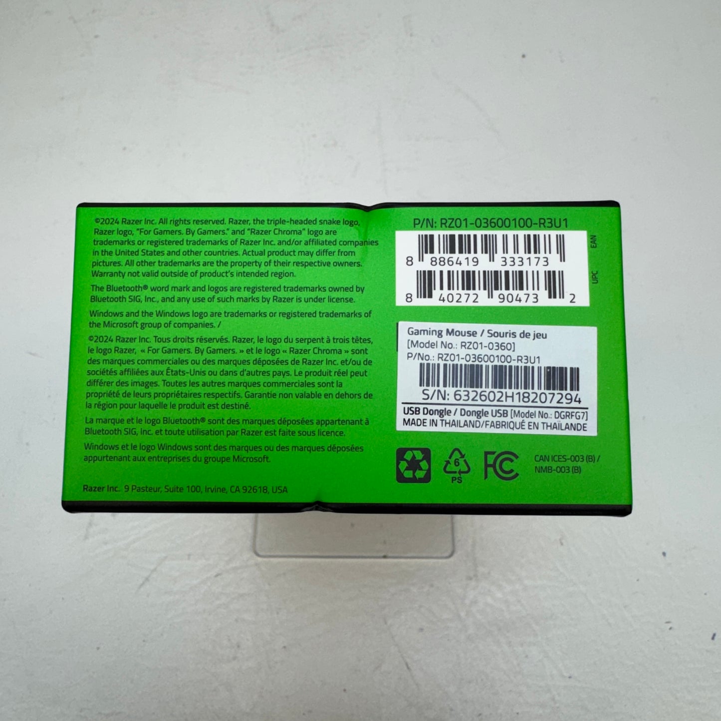 New Razer NAGA V2 Hyperspeed HyperSpeed Wireless Gaming Mouse RZ01-03600100-R3U1