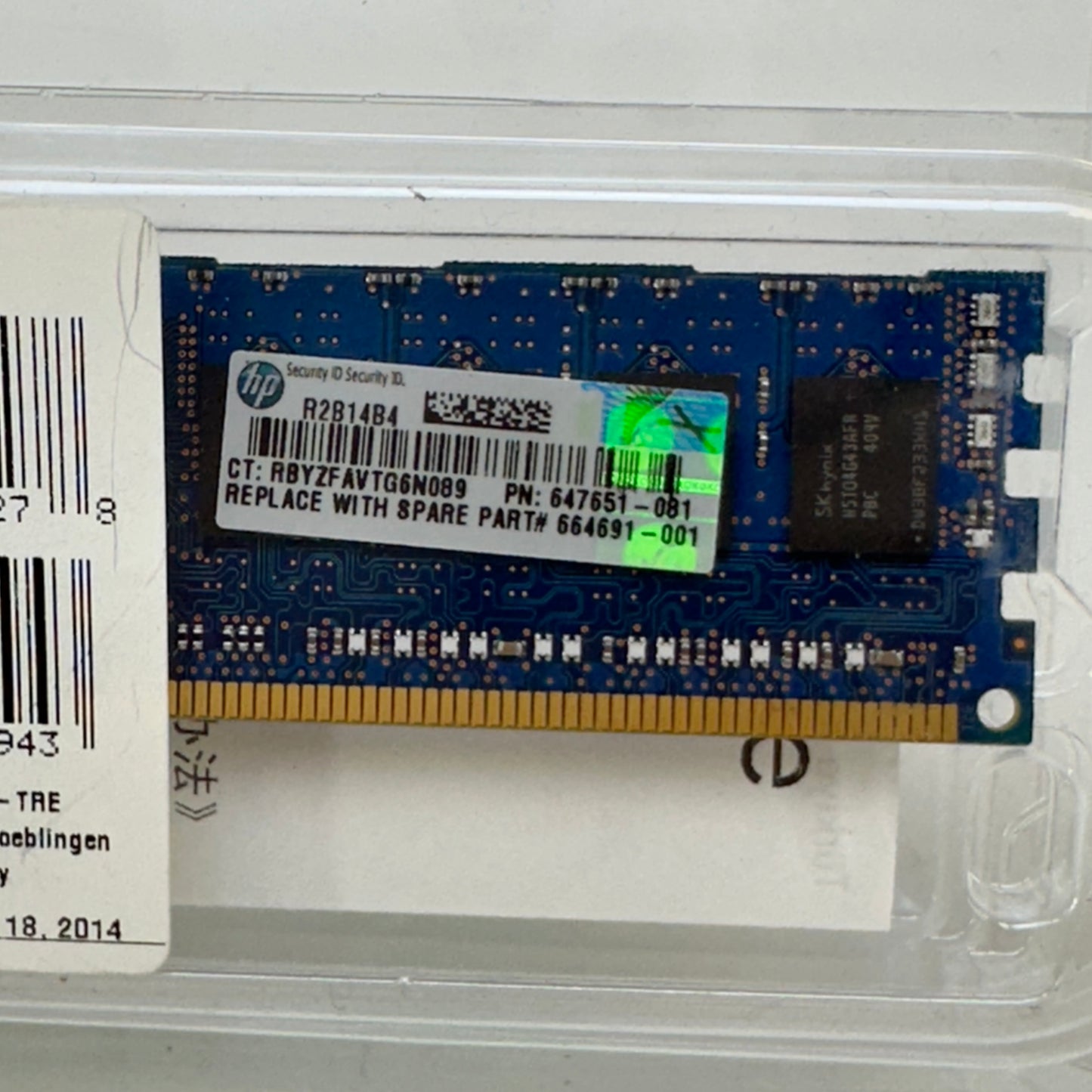 New HP PC3-12800R-11 8GB (1x8GB) RAM DDR3 1066MHz 672631-B21