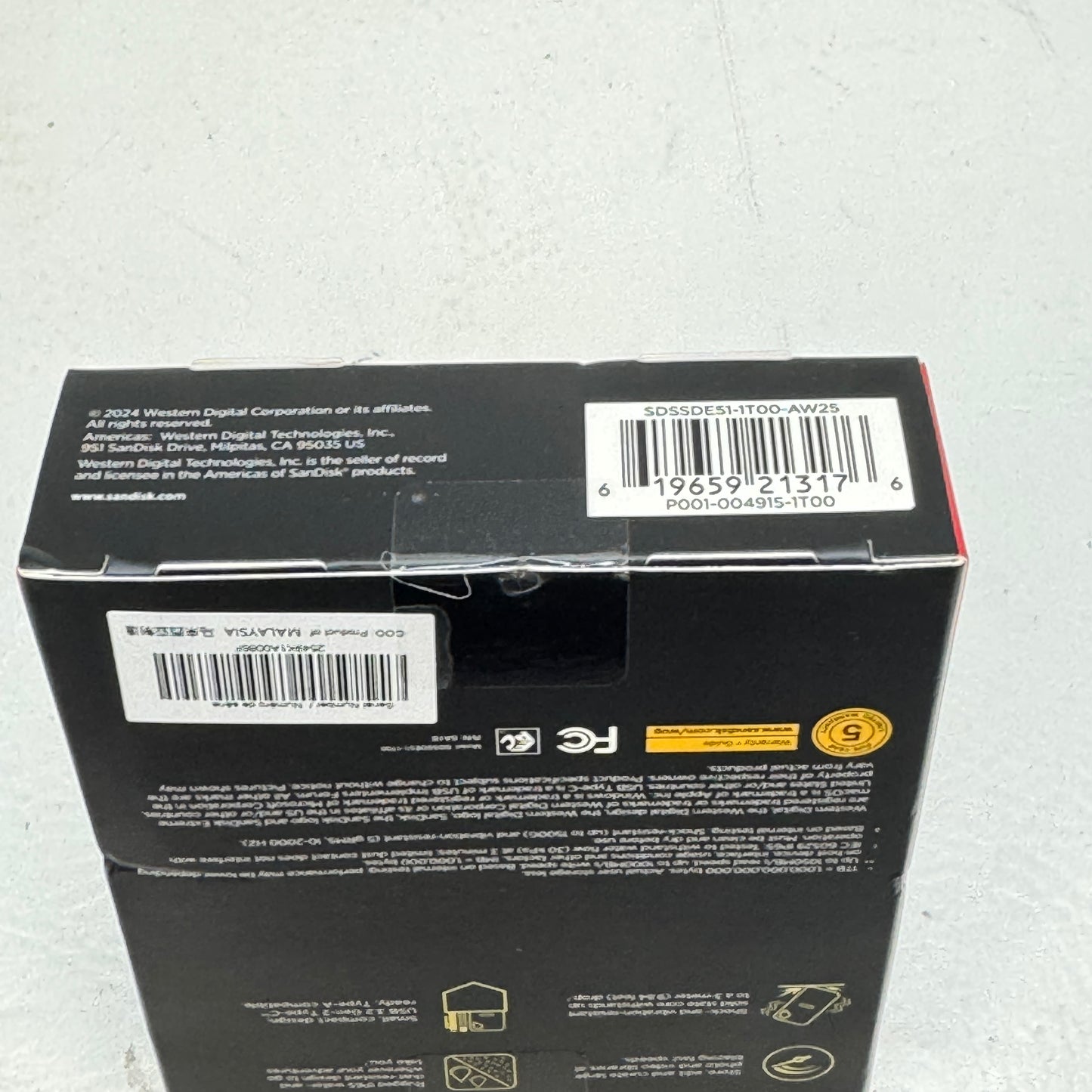 New SanDisk 1TB Extreme Portable SSD Rugged External NVMe Solid State Drive