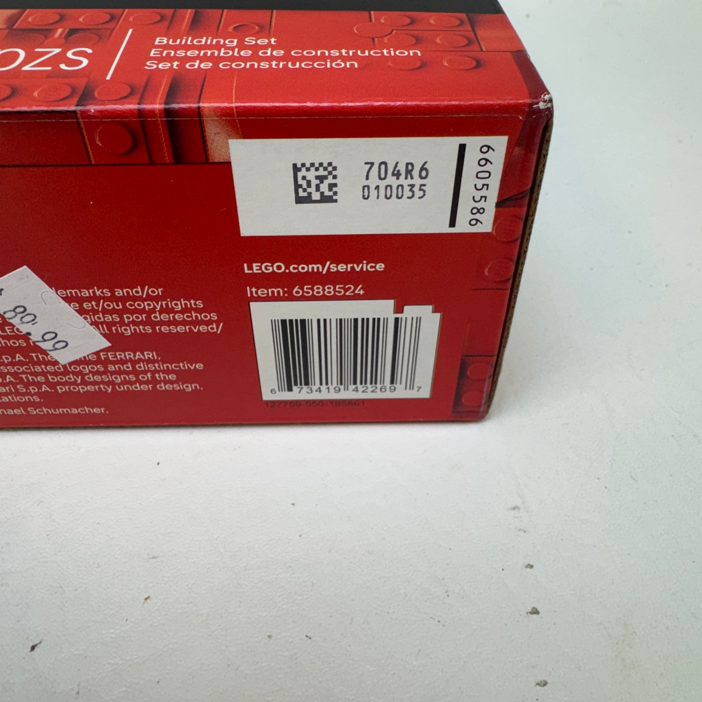 New Lego Icons Ferrari F2004 Michael Schumacher F1 Car Model Building Set 11375