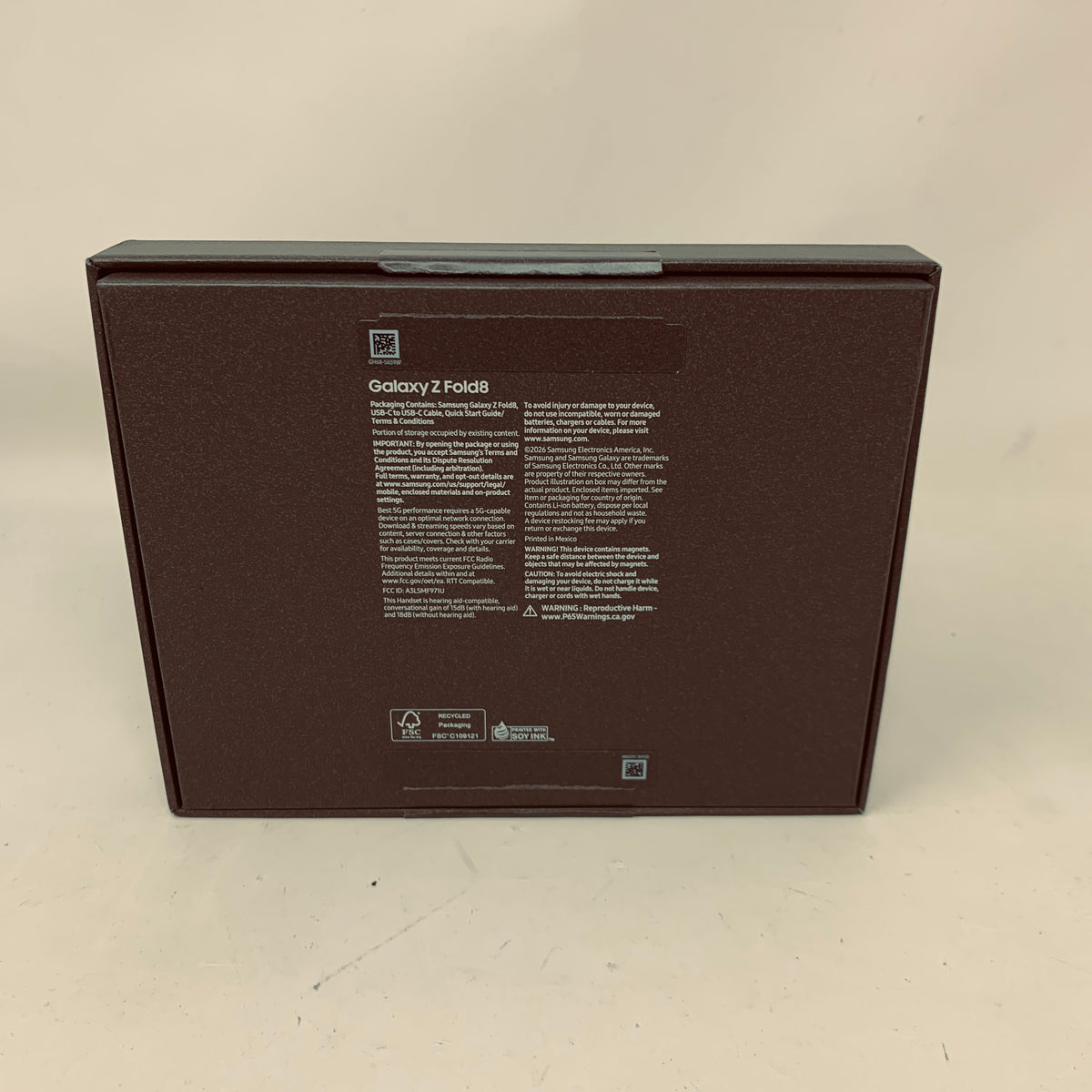 Factory Unlocked Samsung Galaxy Z Fold8 12GB RAM 256GB SM-F971U1 Graphite