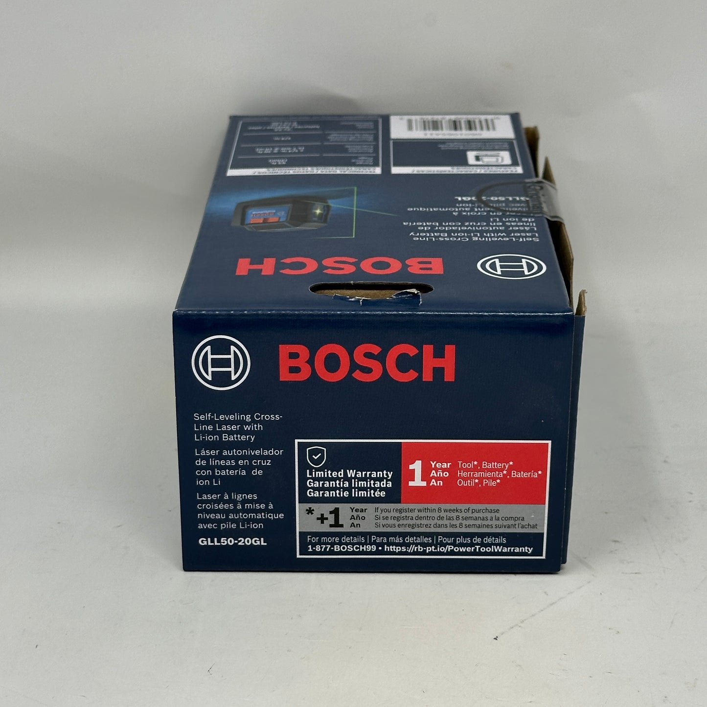 Bosch GLL50-20GL 65 Ft Green Beam Self-Leveling Cross-Line Laser Level Dual Power