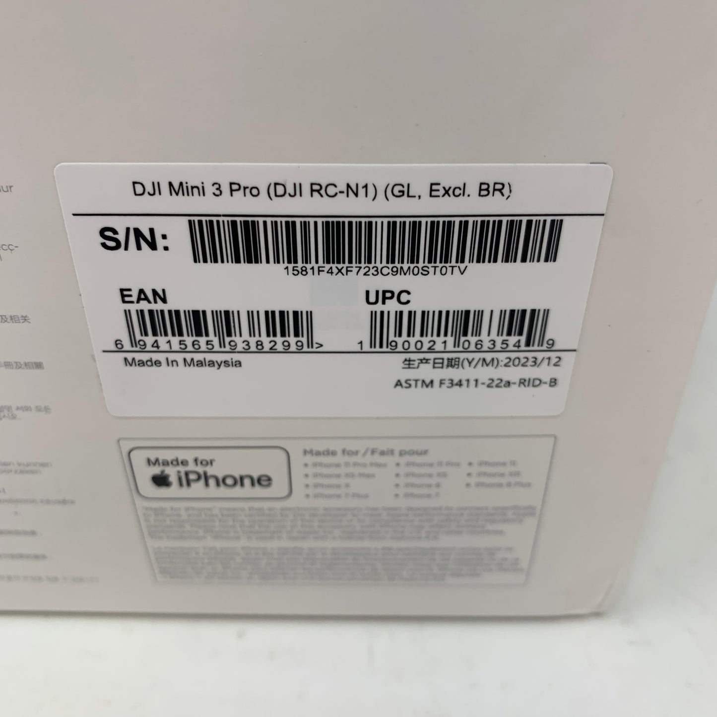 DJI Mini 3 Pro 4K Quadcopter Camera Drone RC-N1