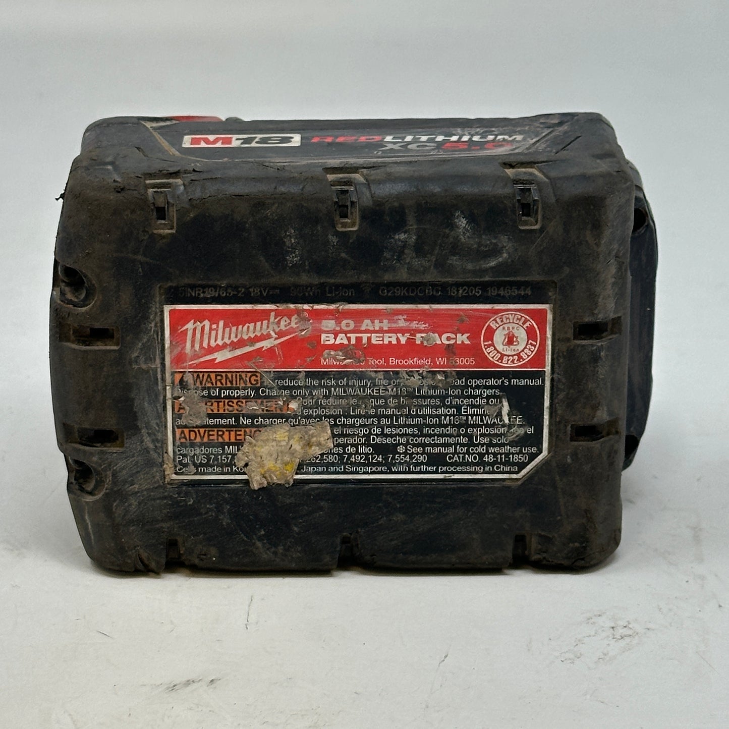 Milwaukee M18 XC5.0 Redlithium Ion Battery 48-11-1850