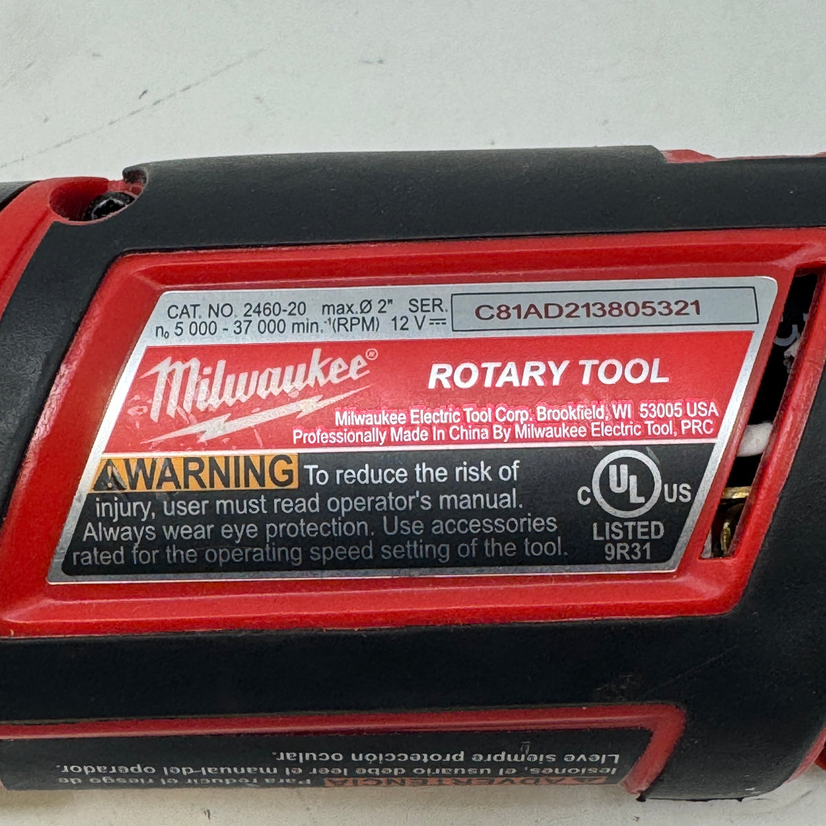 New Milwaukee 2460-20 M12 12V Cordless Rotary Tool
