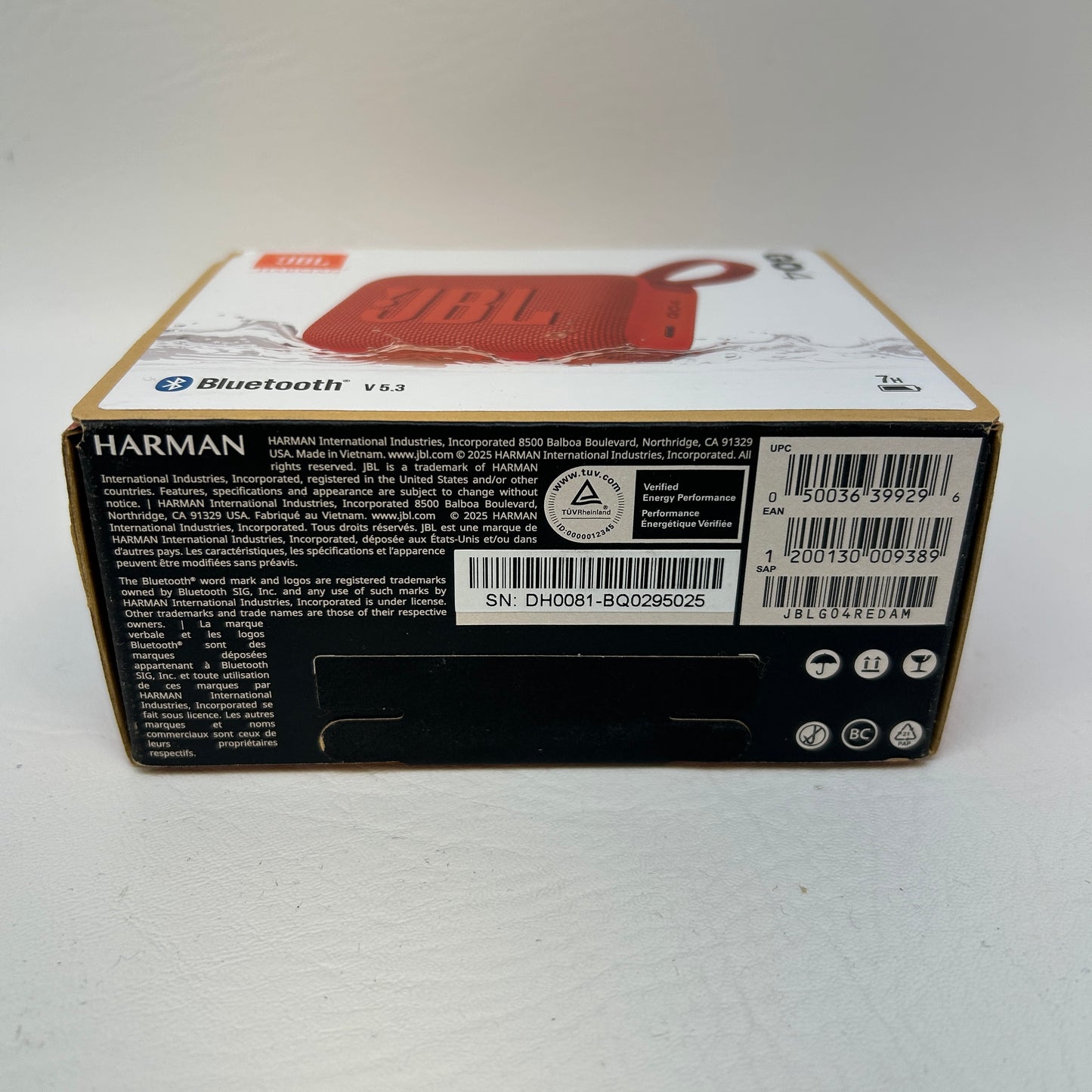 New JBL Go 4 Portable Wireless Bluetooth Speaker Red JBLGO4REDAM