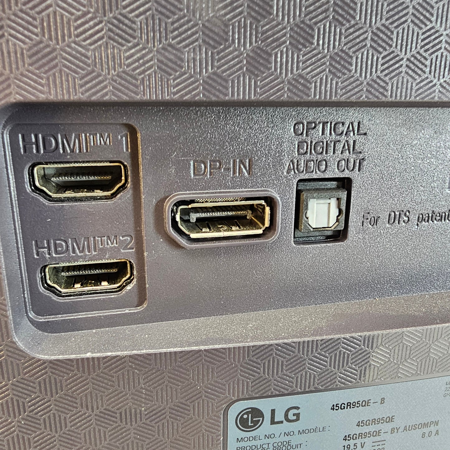 LG 45" 45GR9RQE WQHD OLED 240Hz Curved Gaming Monitor