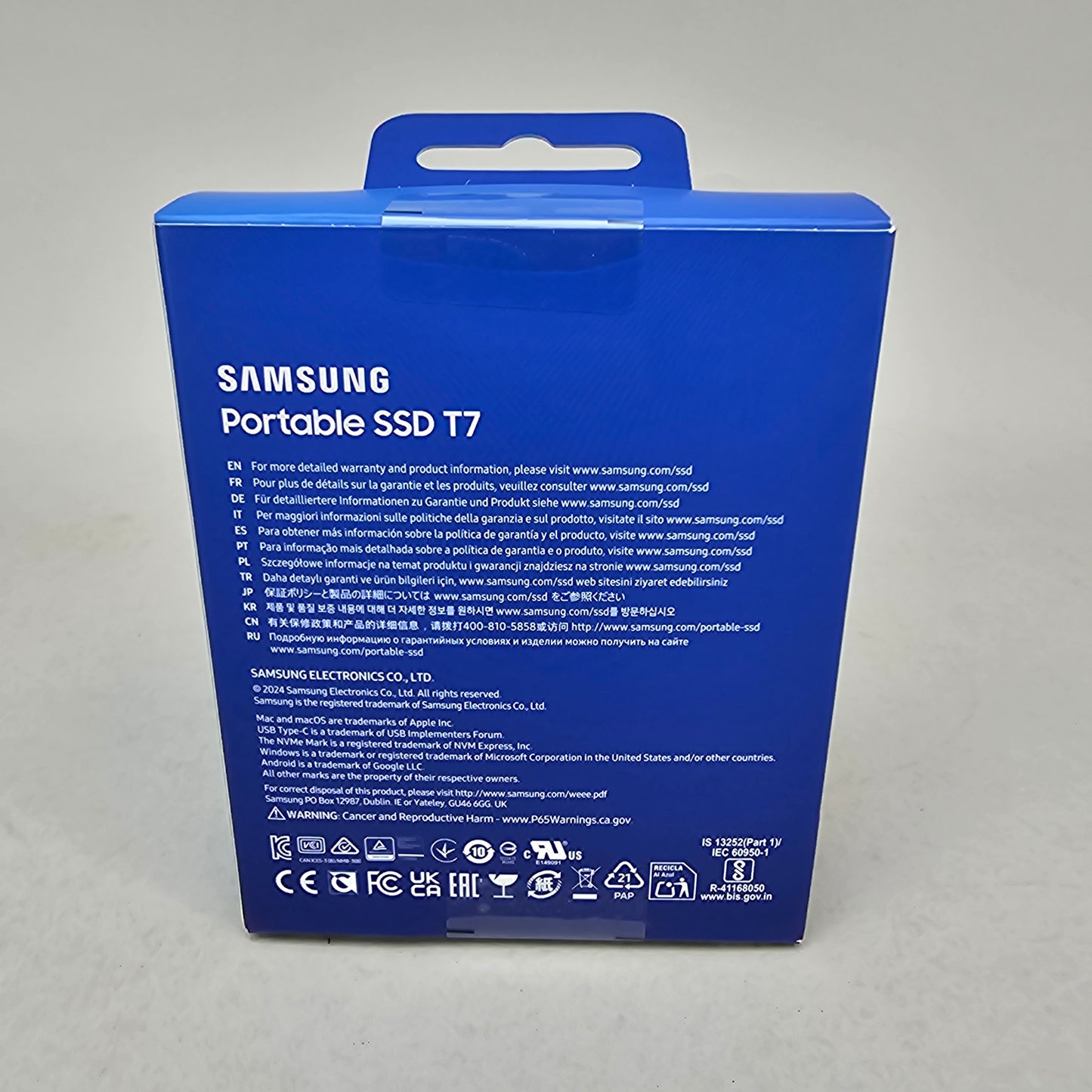 New Samsung Portable T7 2TB USB 3.2 SSD MU-PC2T0H