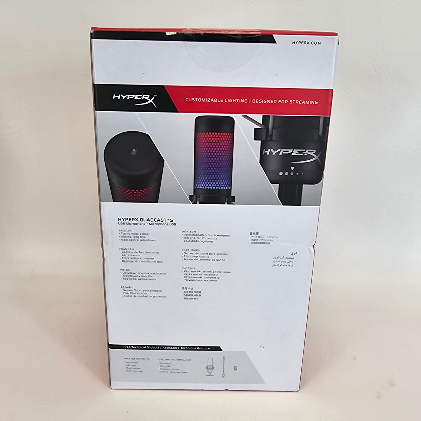 New HyperX Quadcast S USB Microphone QDCOO1