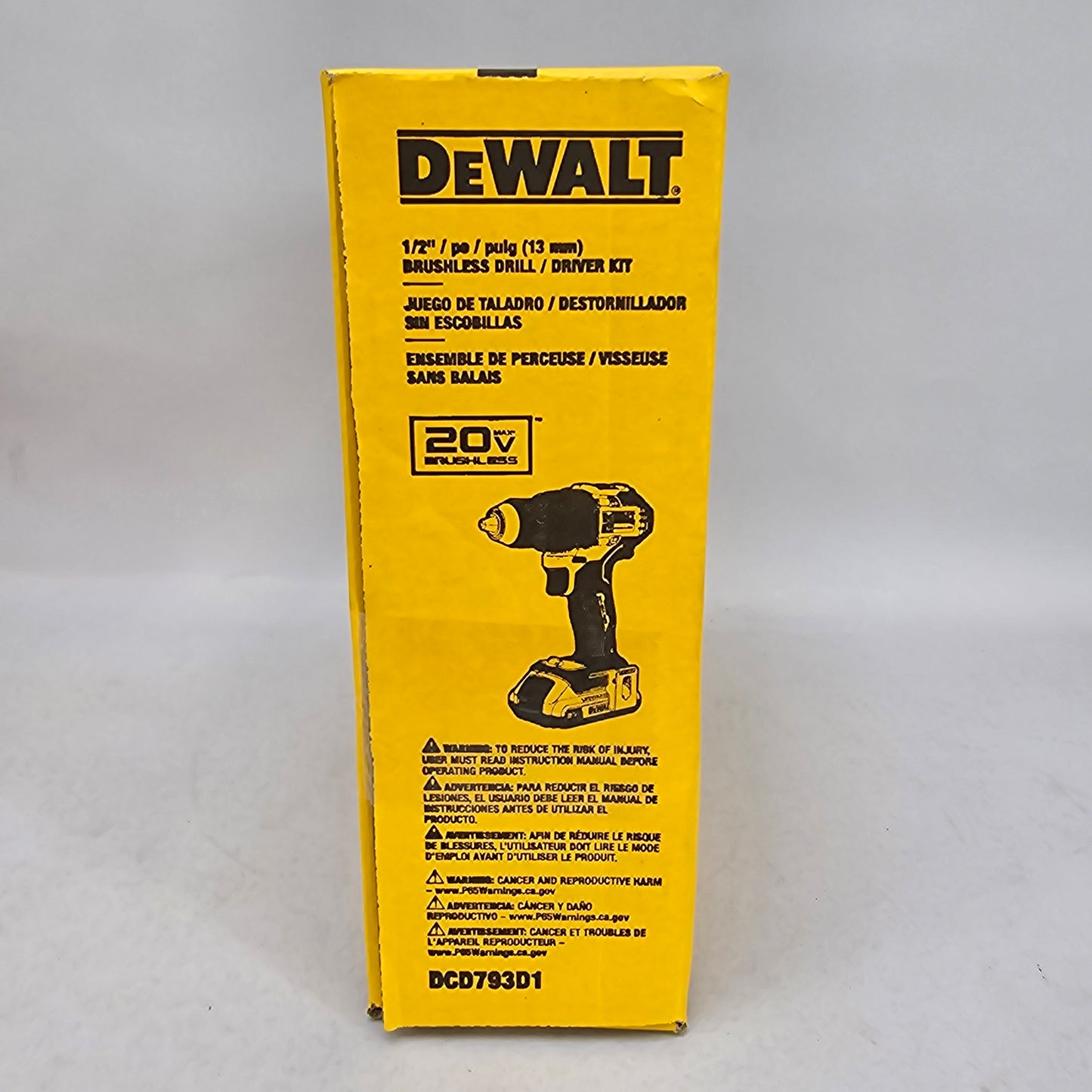 New DeWalt DCD793D1 20V MAX 1/2" Brushless Drill/Driver Kit