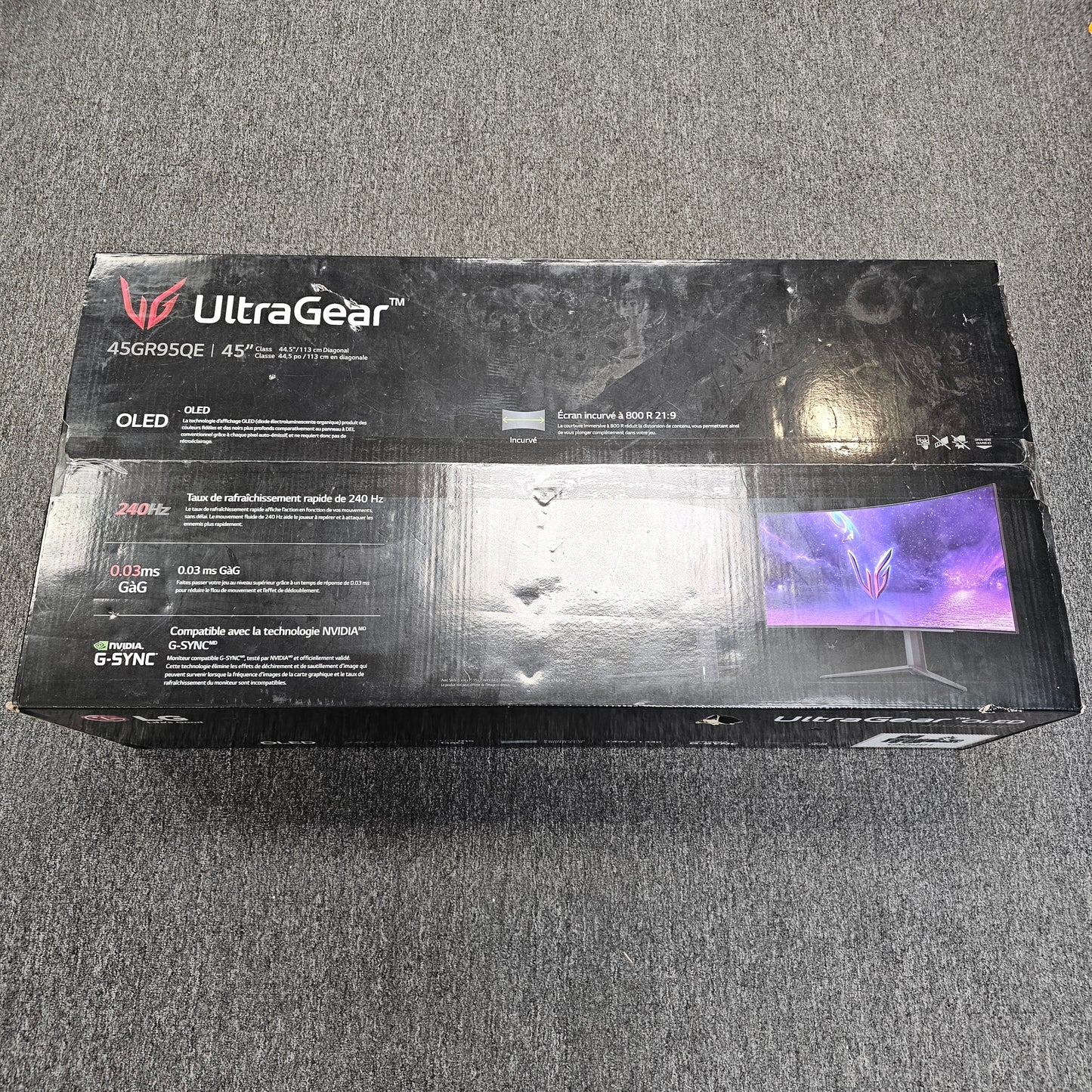 LG 45" 45GR9RQE WQHD OLED 240Hz Curved Gaming Monitor